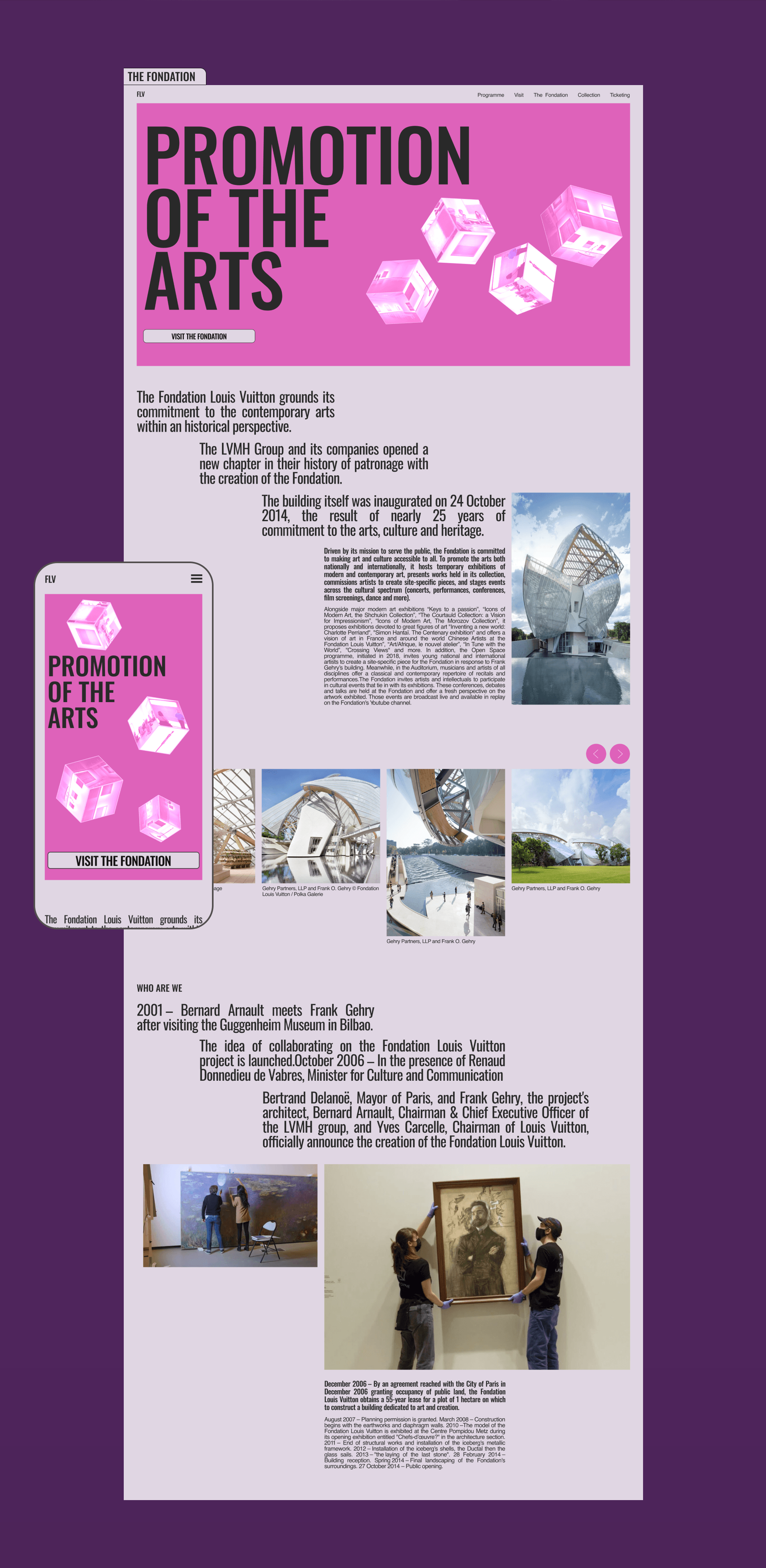 Fondation Louis Vuitton | Corporate Redesign concept — Изображение №12 — Интерфейсы на Dprofile