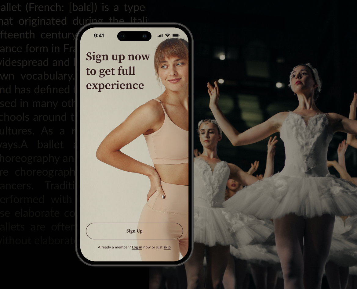 Искусство без границ: онлайн-платформа для занятий балетом — Интерфейсы на Dprofile
