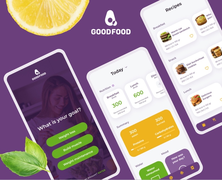 GoodFood — Интерфейсы на Dprofile