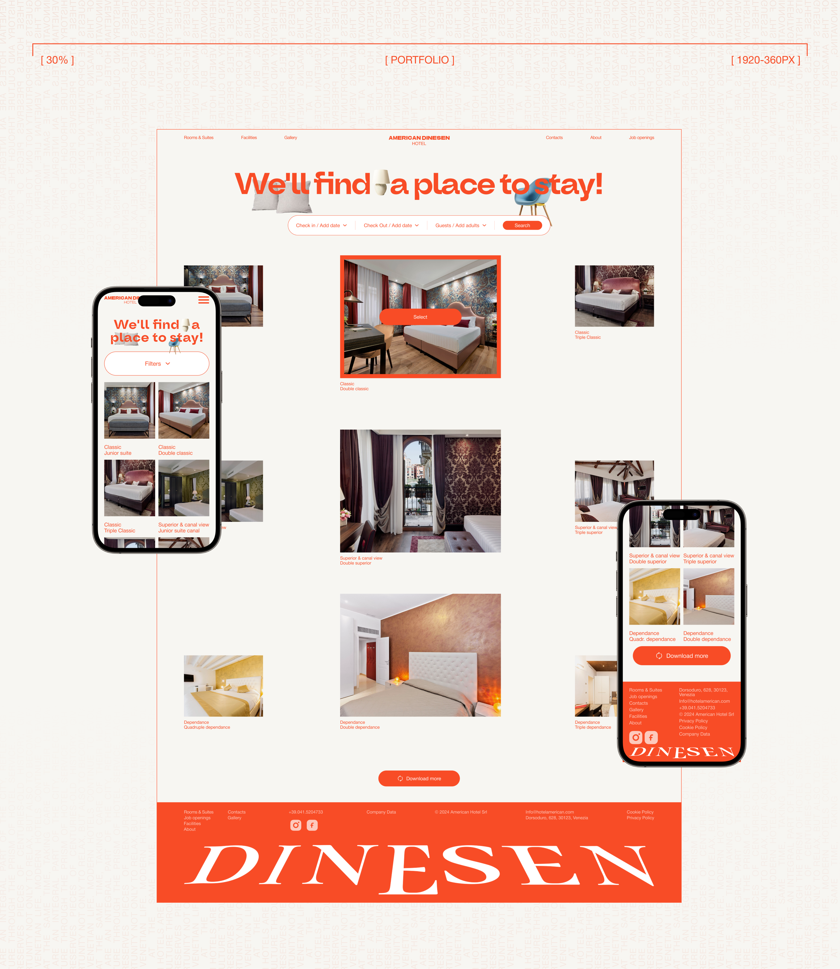 AMERICAN DINESEN HOTEL — Изображение №6 — Интерфейсы на Dprofile