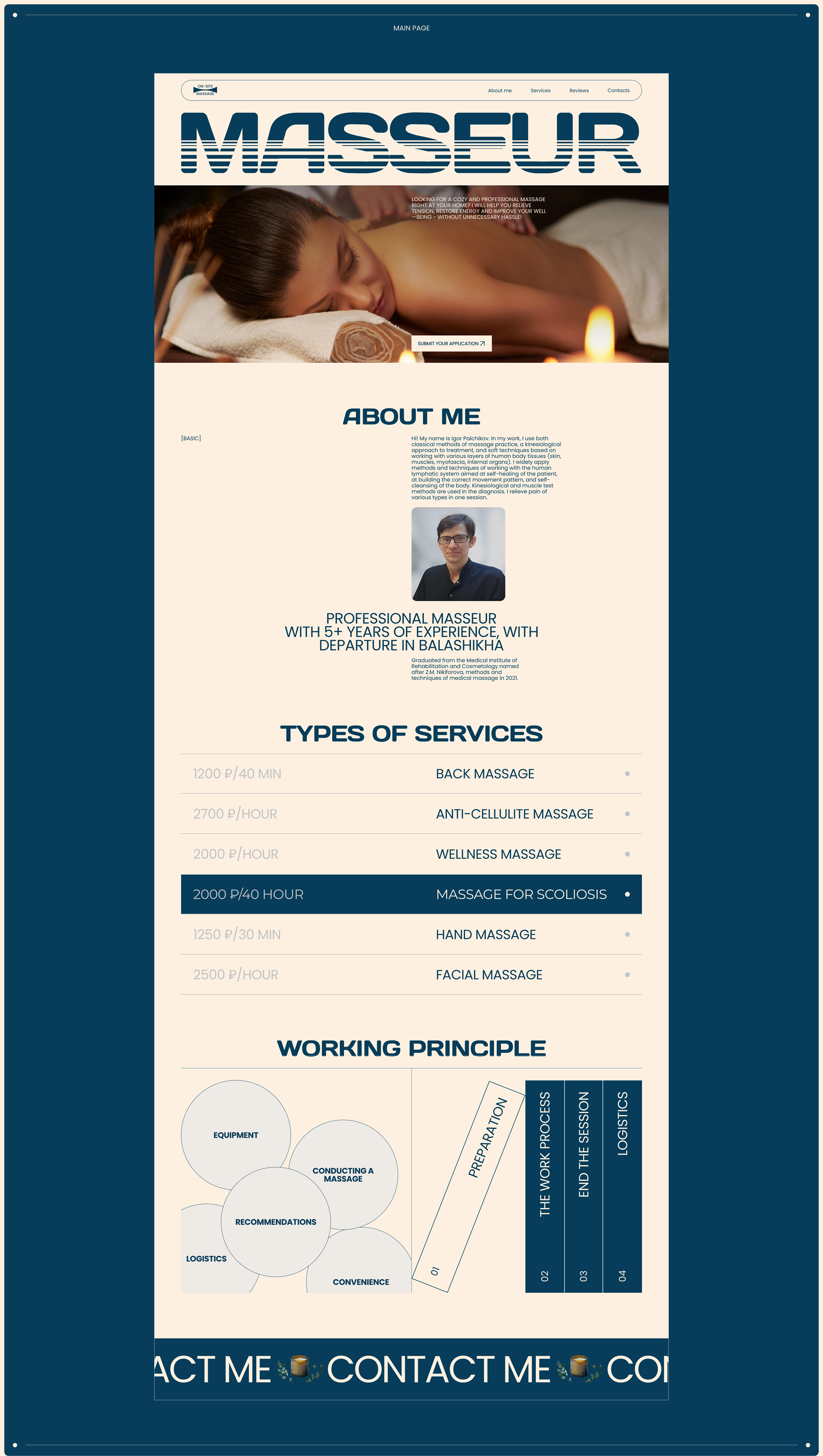 MASSEUR — Изображение №4 — Интерфейсы на Dprofile