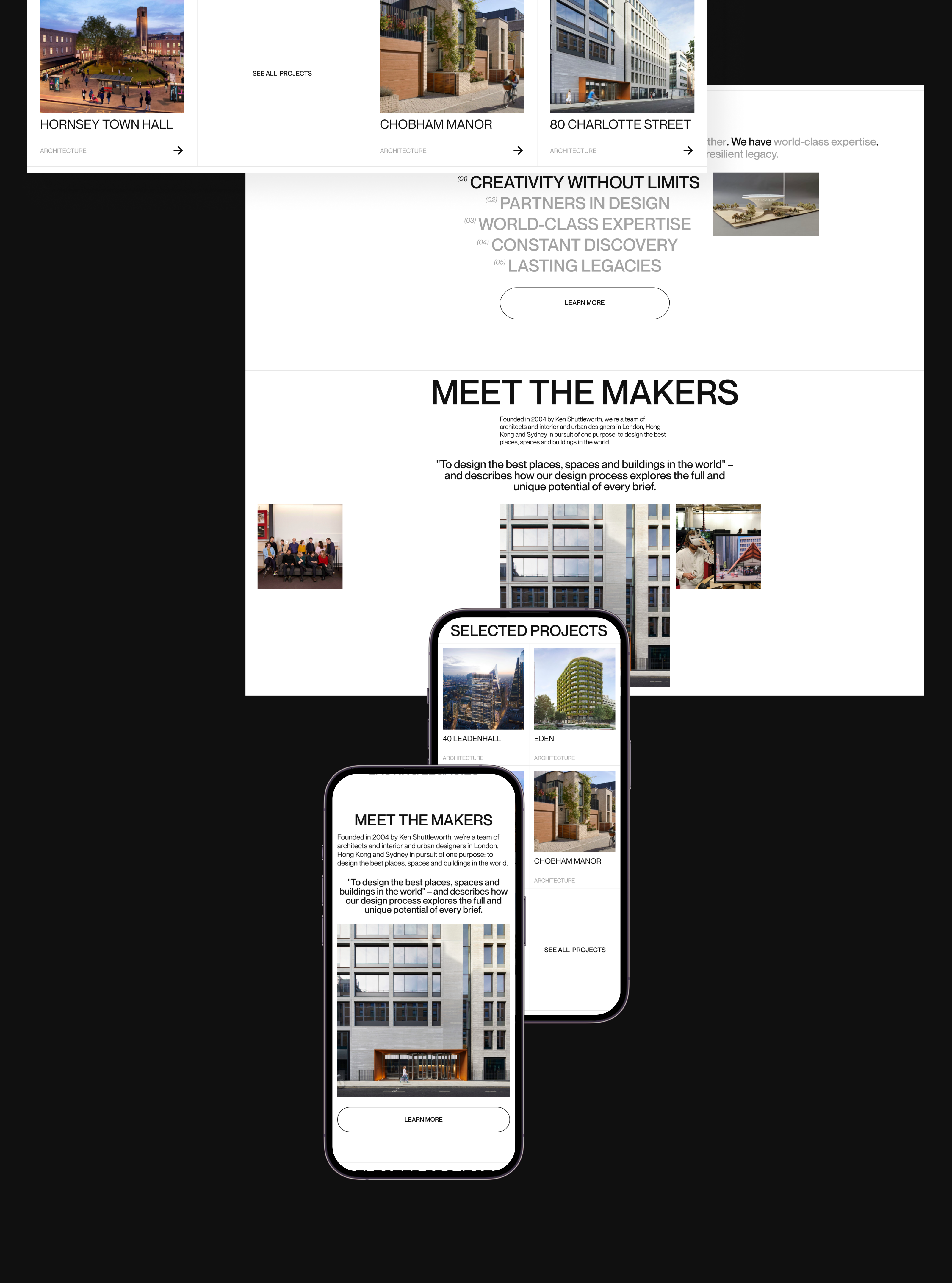 Make Architects. Corporate Website — Изображение №3 — Интерфейсы, Графика на Dprofile