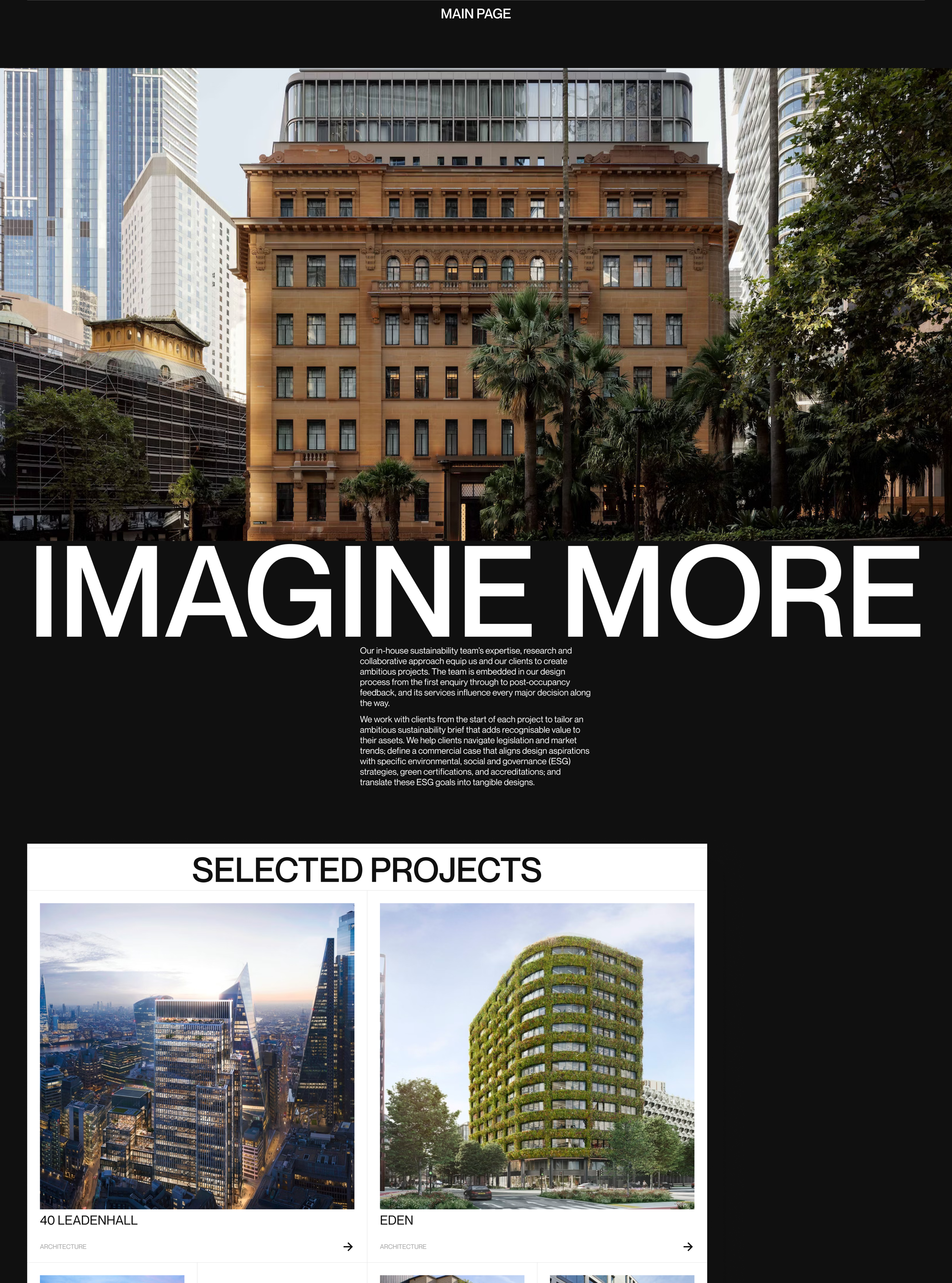 Make Architects. Corporate Website — Изображение №2 — Интерфейсы, Графика на Dprofile