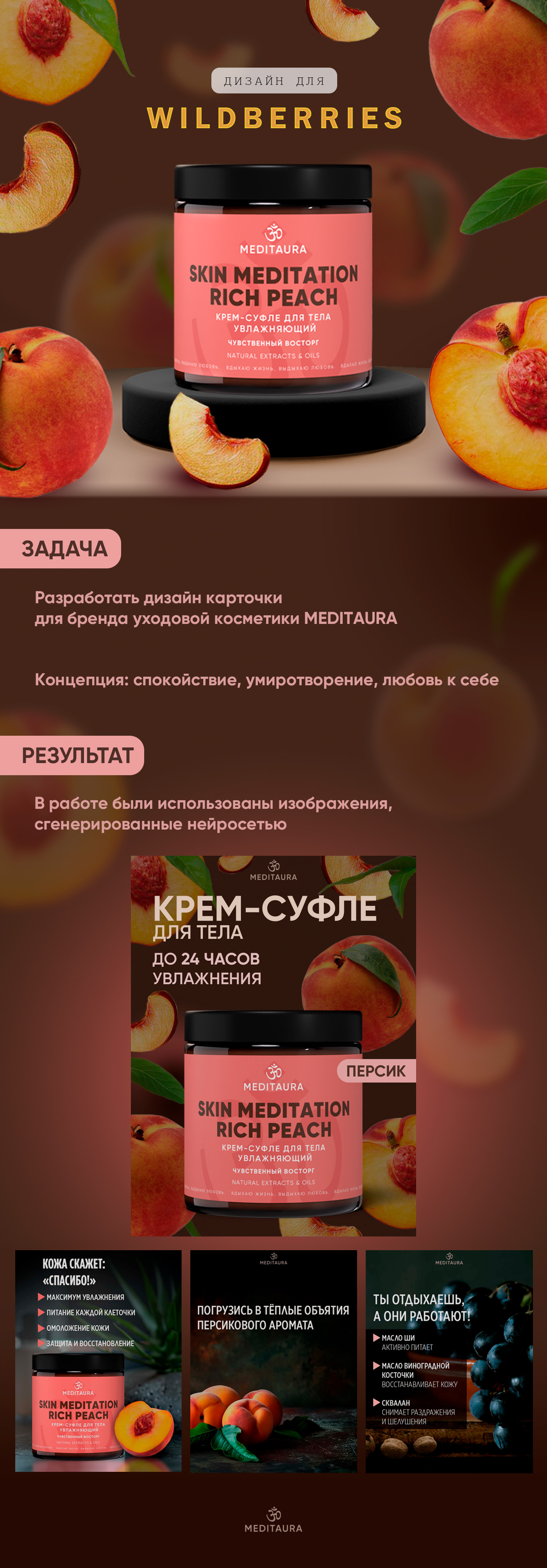 Дизайн карточки WB_крем-суфле для тела — Изображение №1 — Графика, 3D на Dprofile