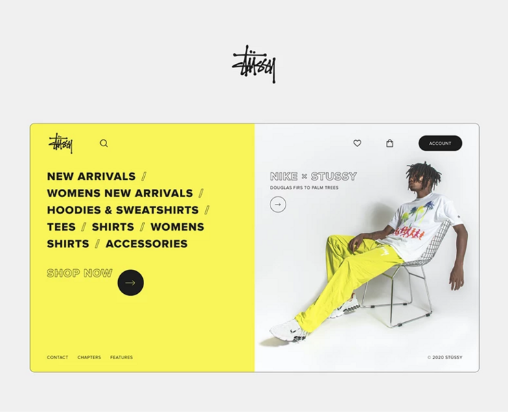 Stüssy — e-comerce — Интерфейсы на Dprofile