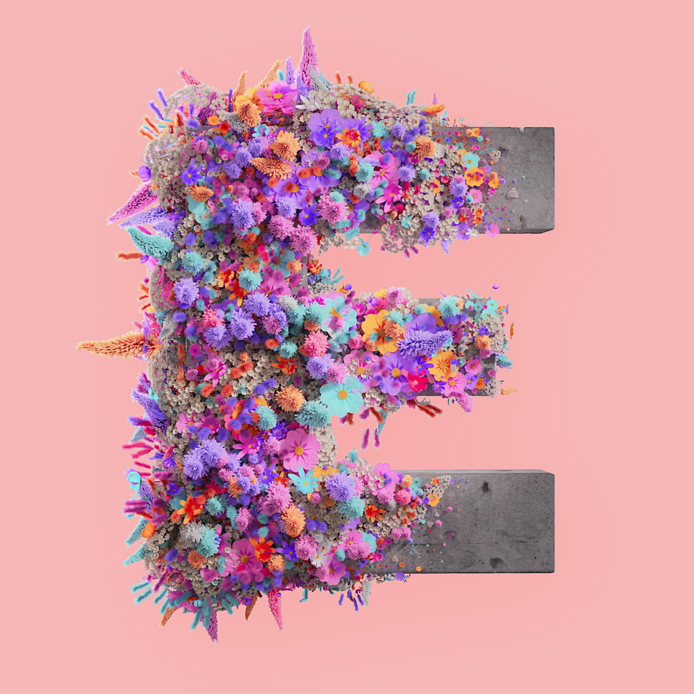 Flower 3D Typography Animation — Изображение №4 — 3D, Анимация на Dprofile