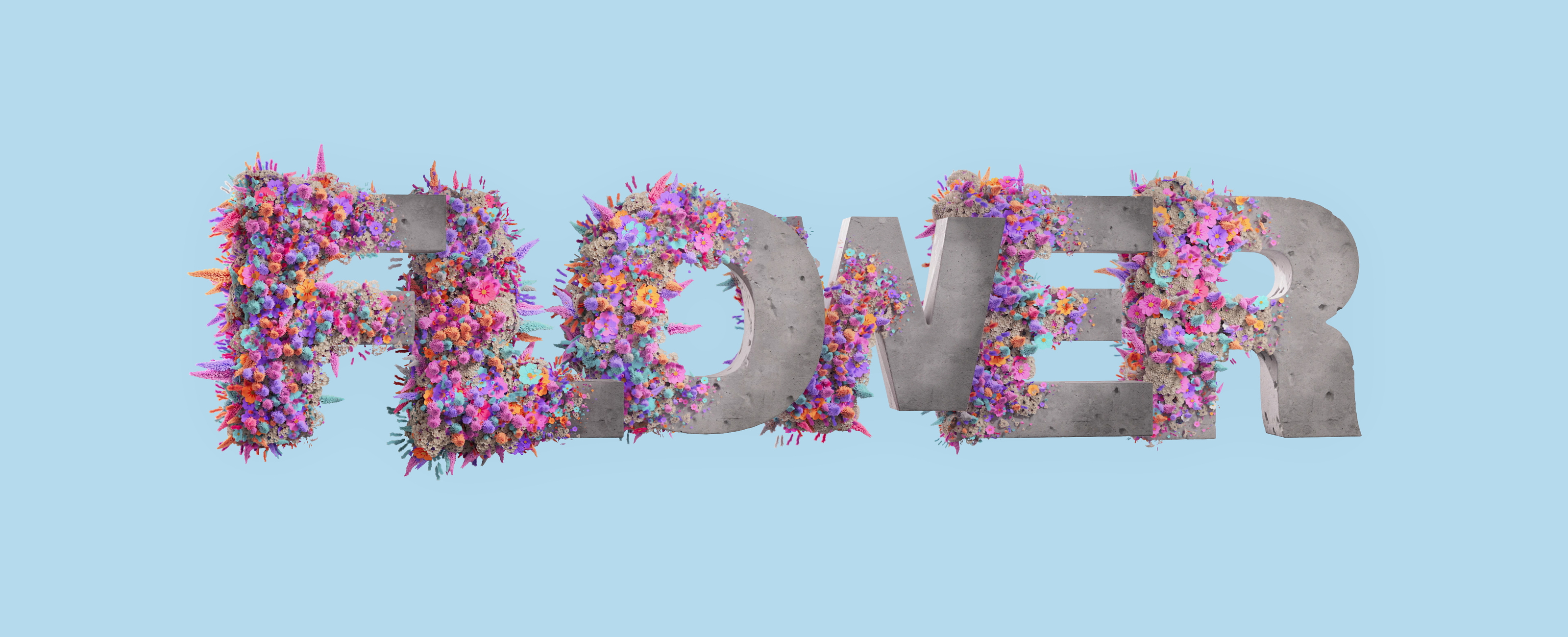 Flower 3D Typography Animation — Изображение №1 — 3D, Анимация на Dprofile