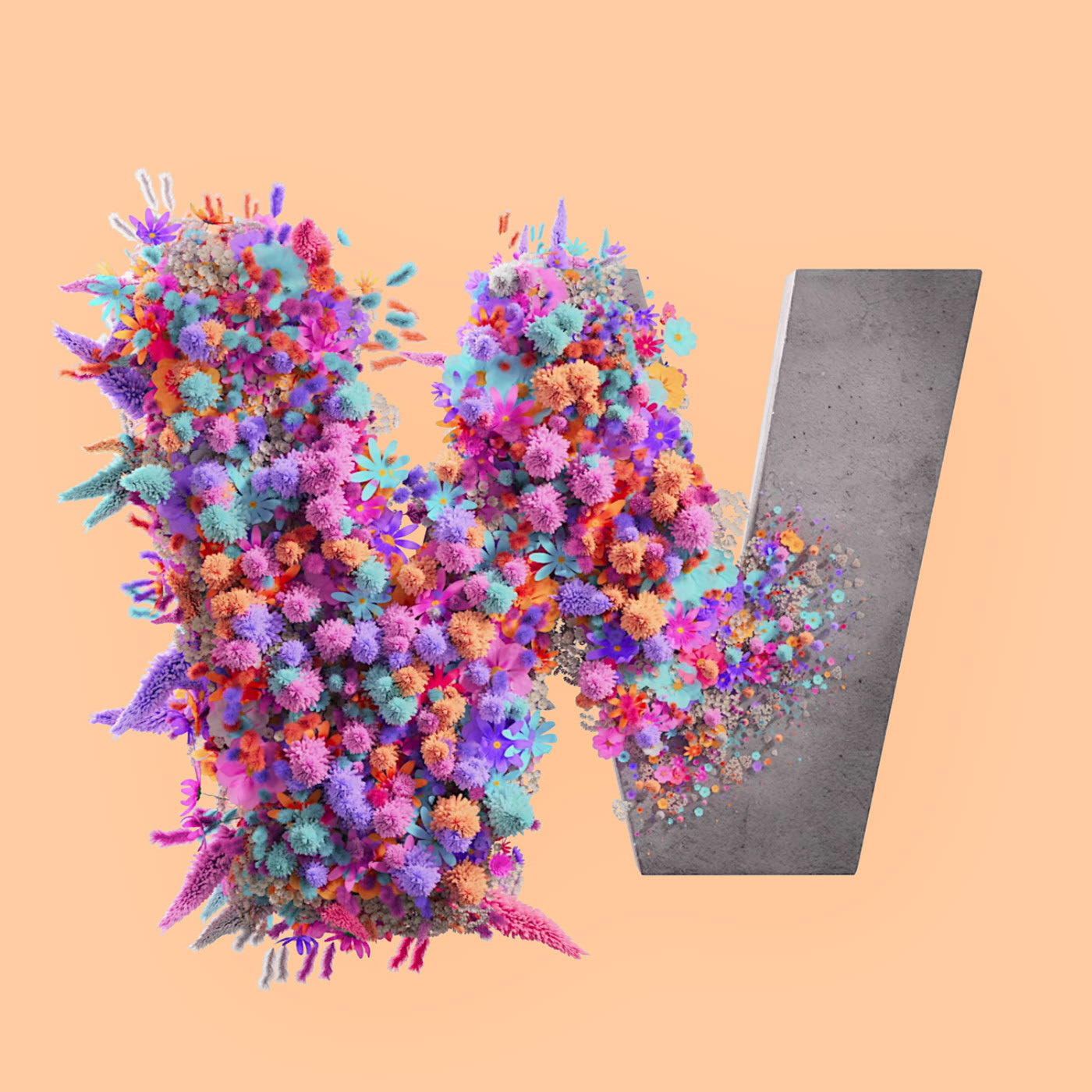 Flower 3D Typography Animation — Изображение №22 — 3D, Анимация на Dprofile