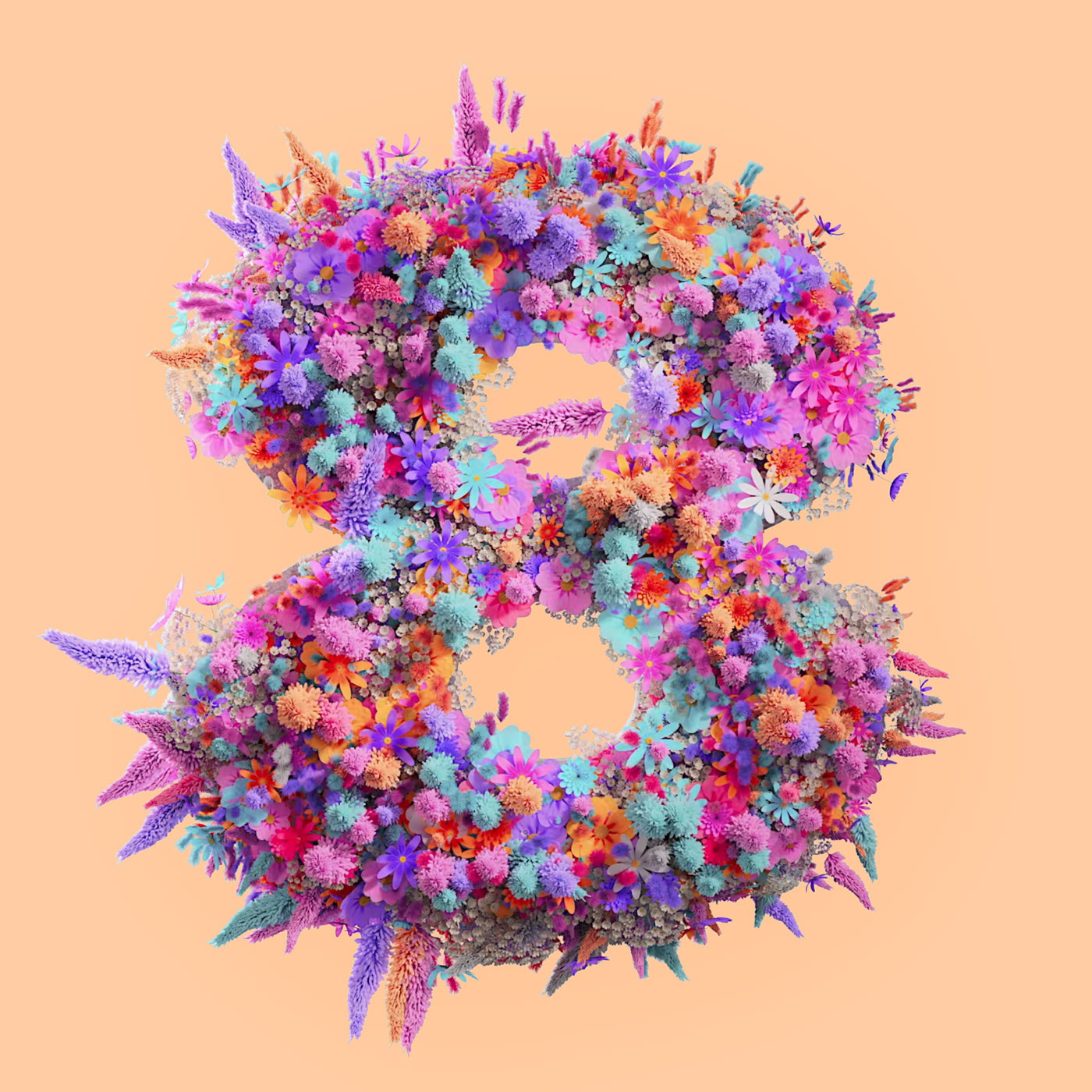 Flower 3D Typography Animation — Изображение №35 — 3D, Анимация на Dprofile