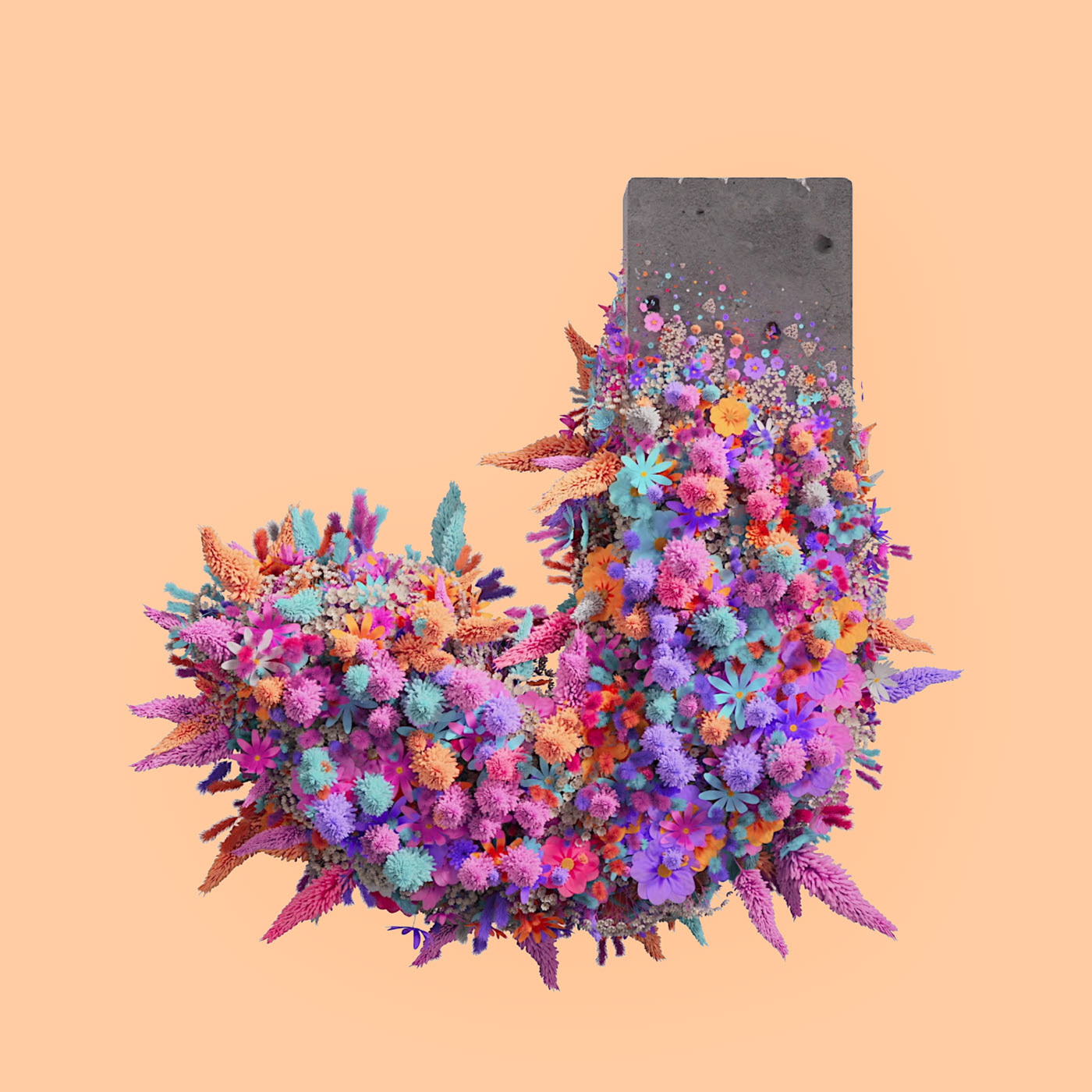 Flower 3D Typography Animation — Изображение №9 — 3D, Анимация на Dprofile