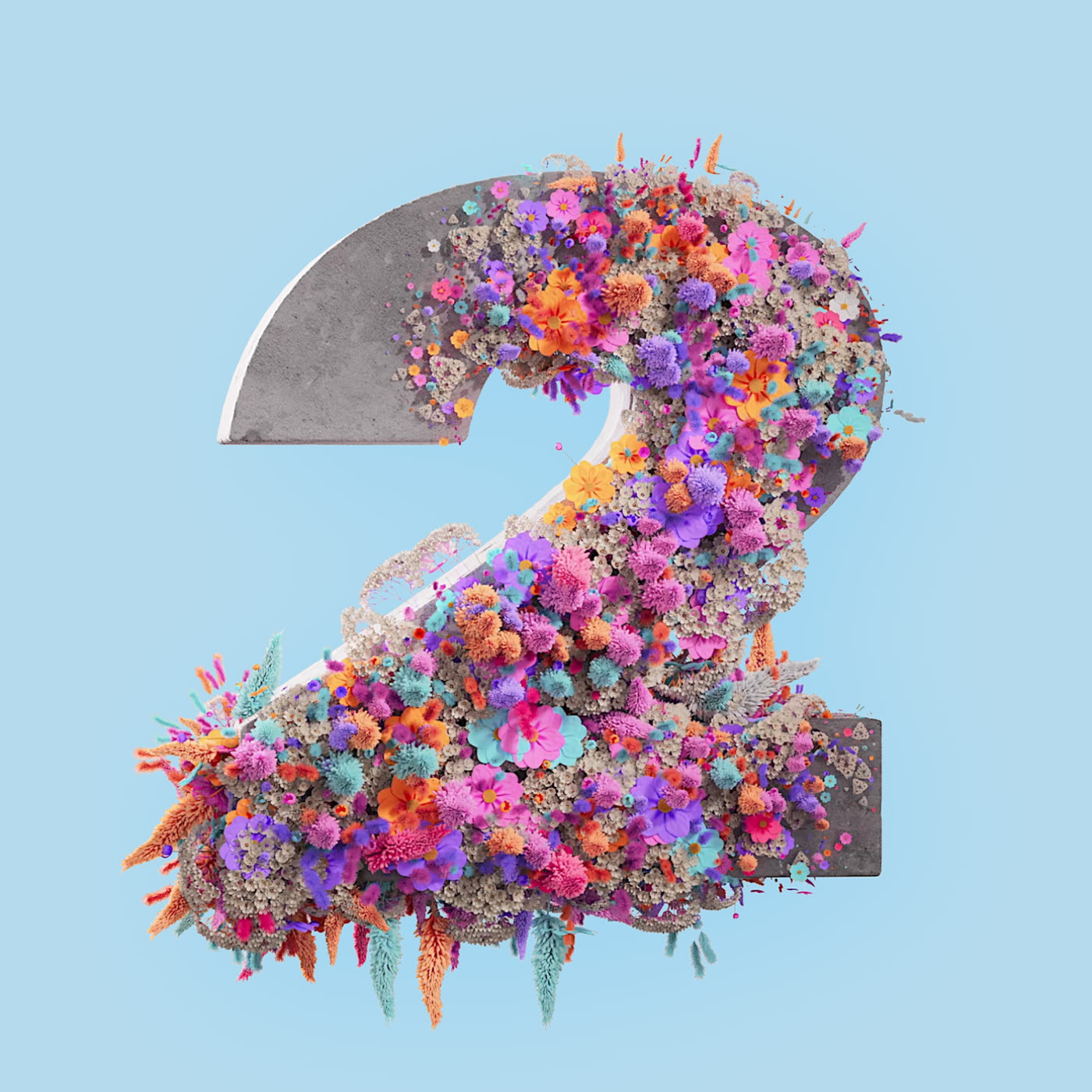 Flower 3D Typography Animation — Изображение №29 — 3D, Анимация на Dprofile