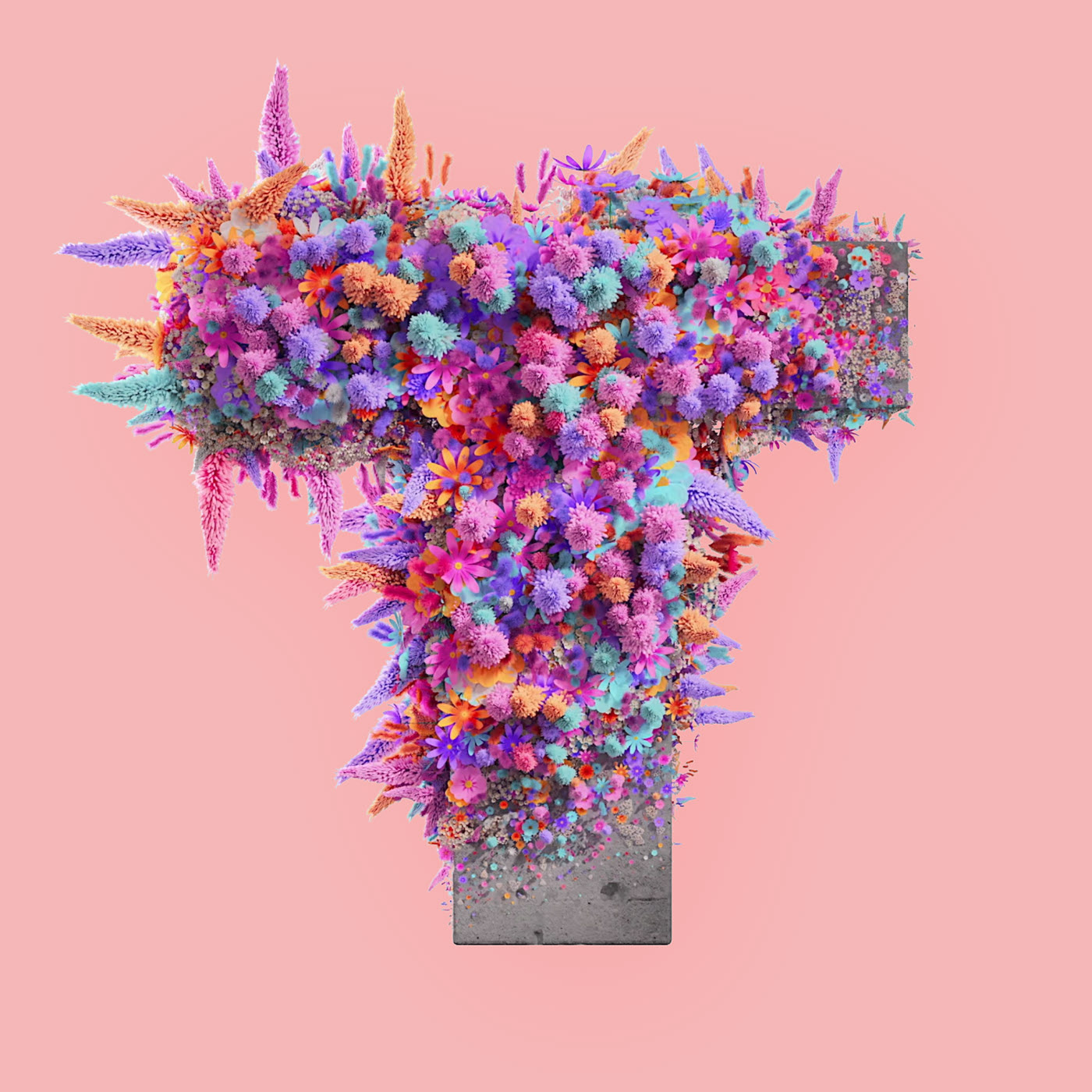 Flower 3D Typography Animation — Изображение №19 — 3D, Анимация на Dprofile