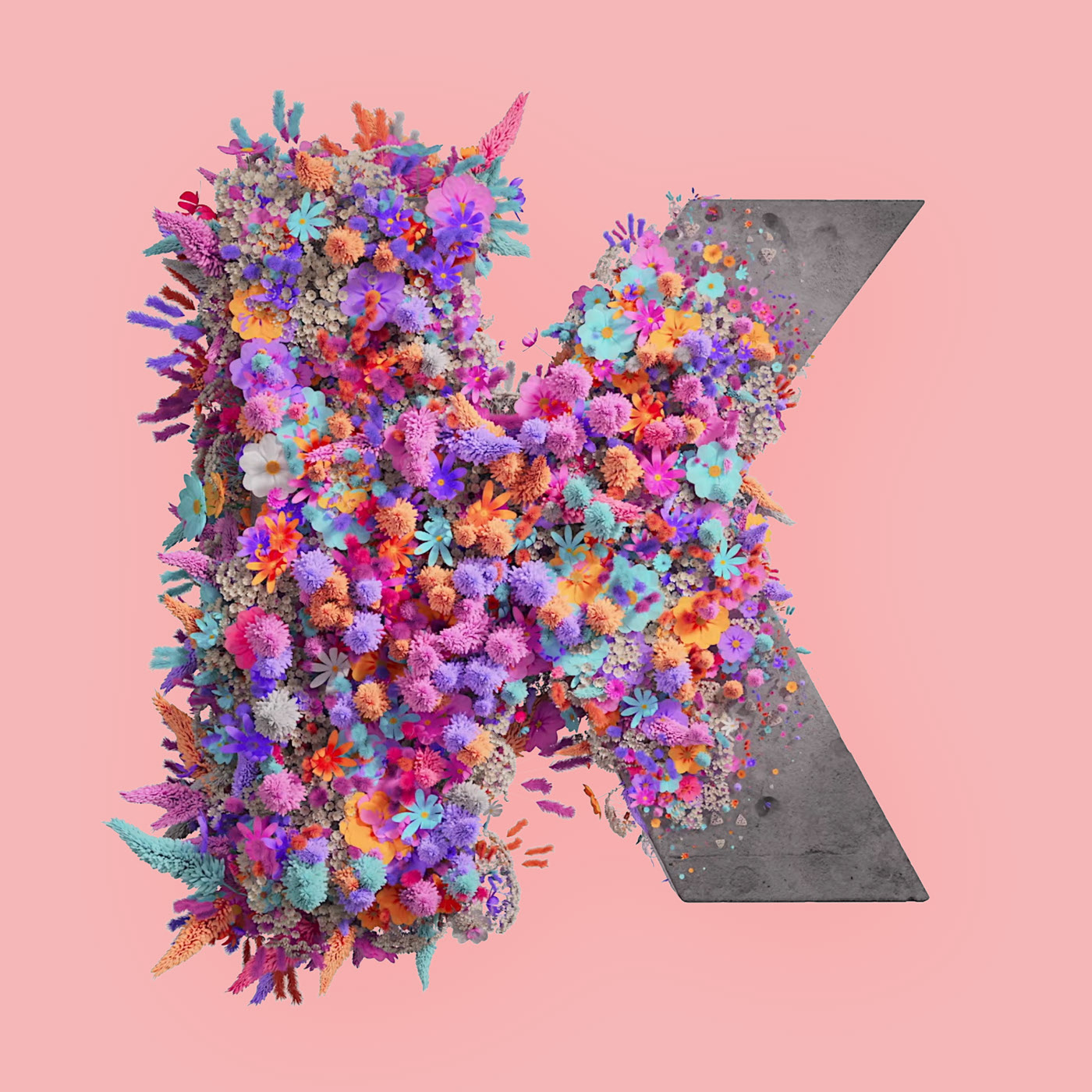 Flower 3D Typography Animation — Изображение №10 — 3D, Анимация на Dprofile