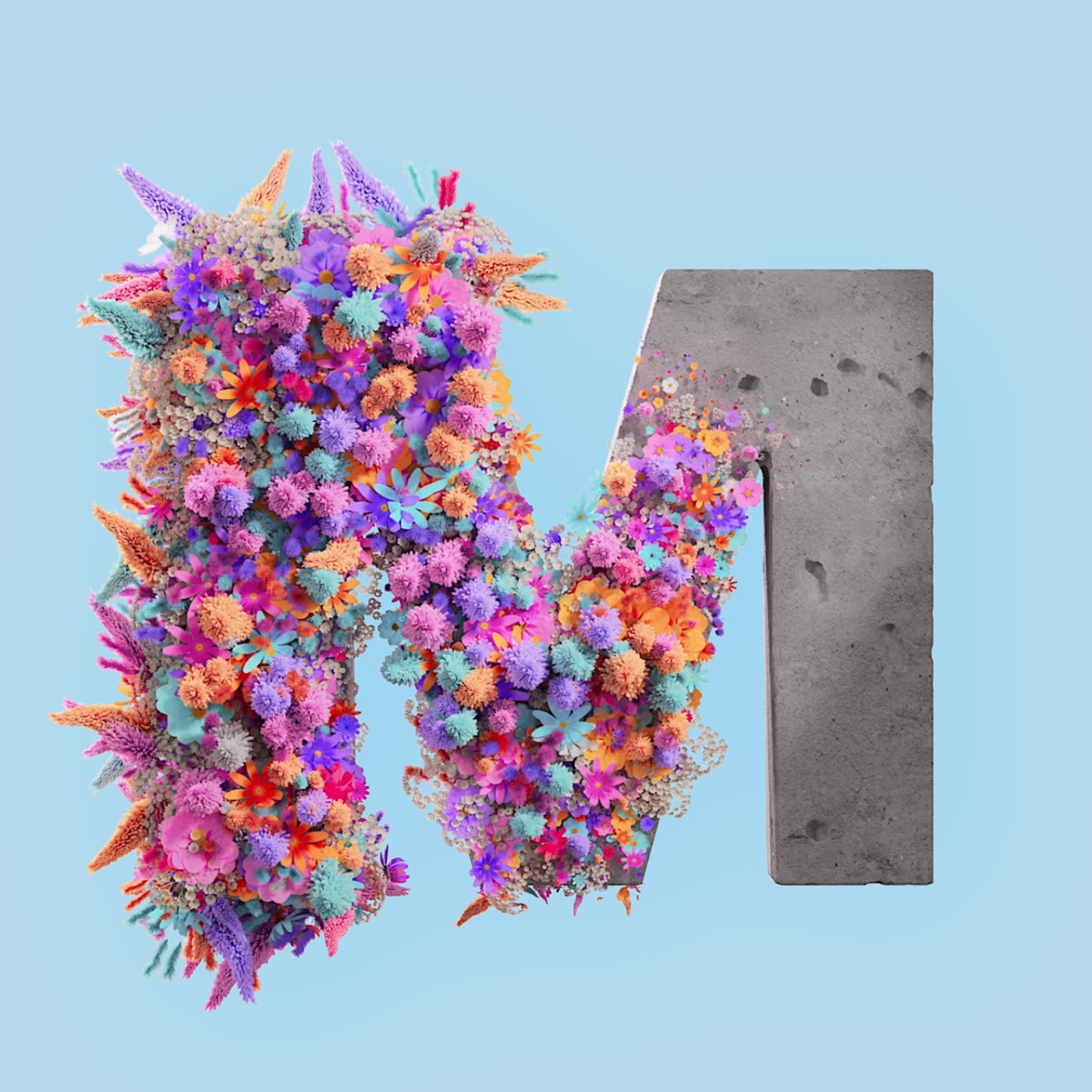 Flower 3D Typography Animation — Изображение №12 — 3D, Анимация на Dprofile