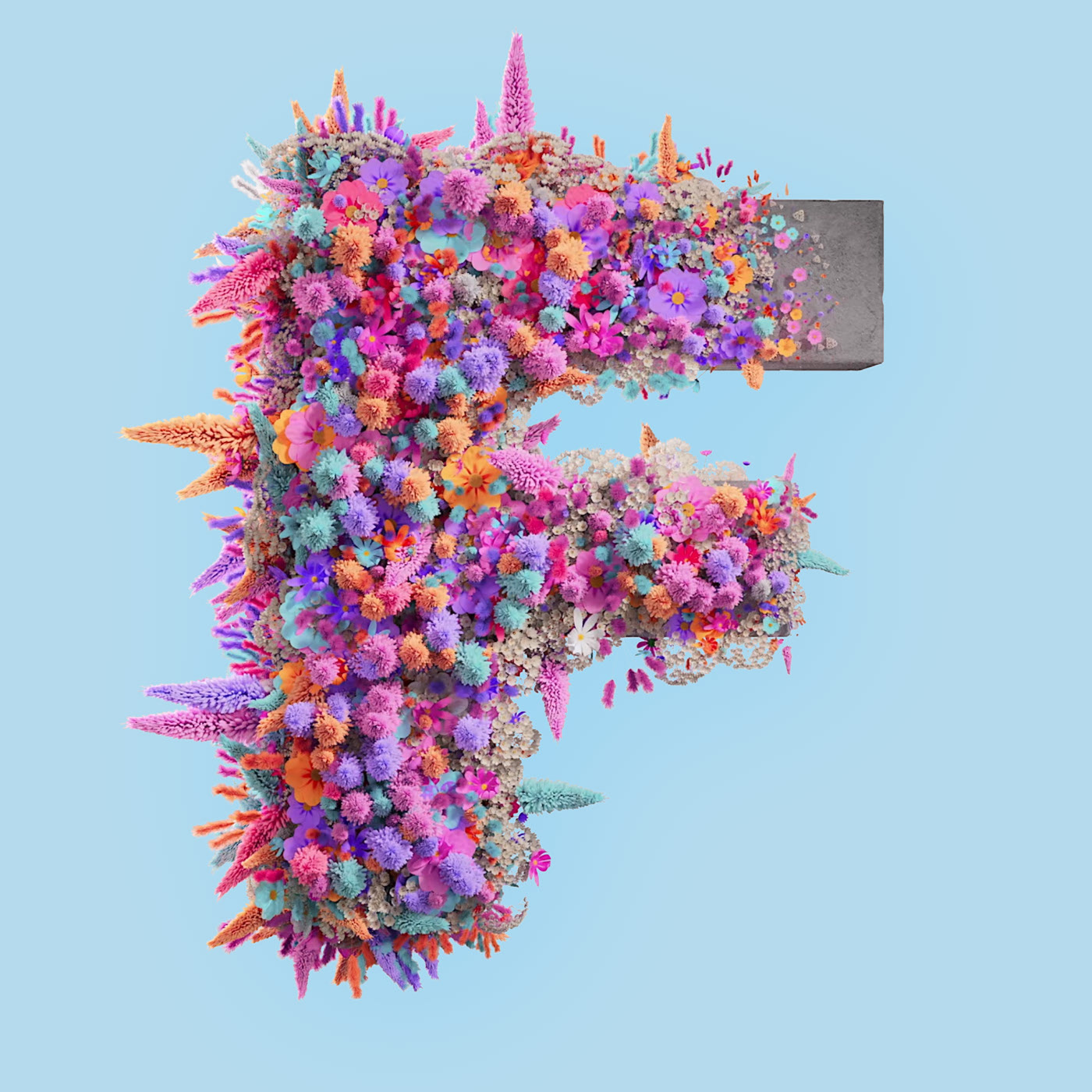 Flower 3D Typography Animation — Изображение №5 — 3D, Анимация на Dprofile