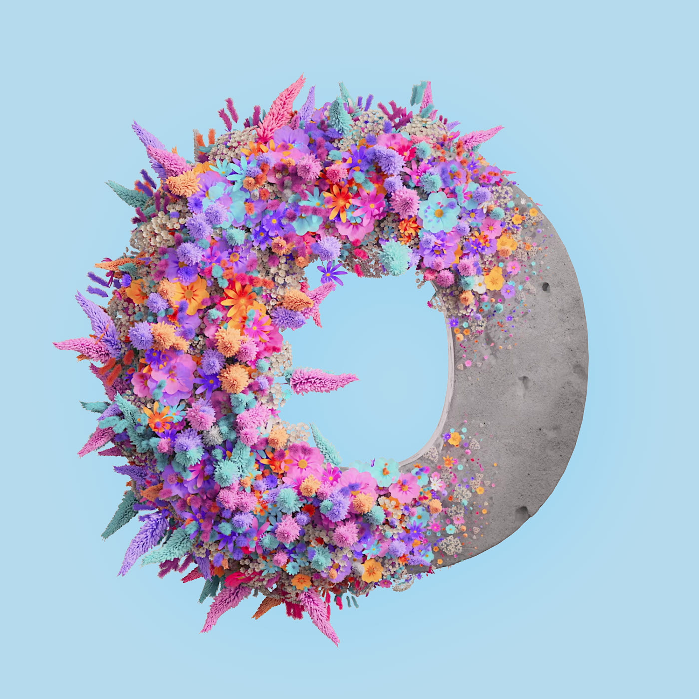 Flower 3D Typography Animation — Изображение №14 — 3D, Анимация на Dprofile