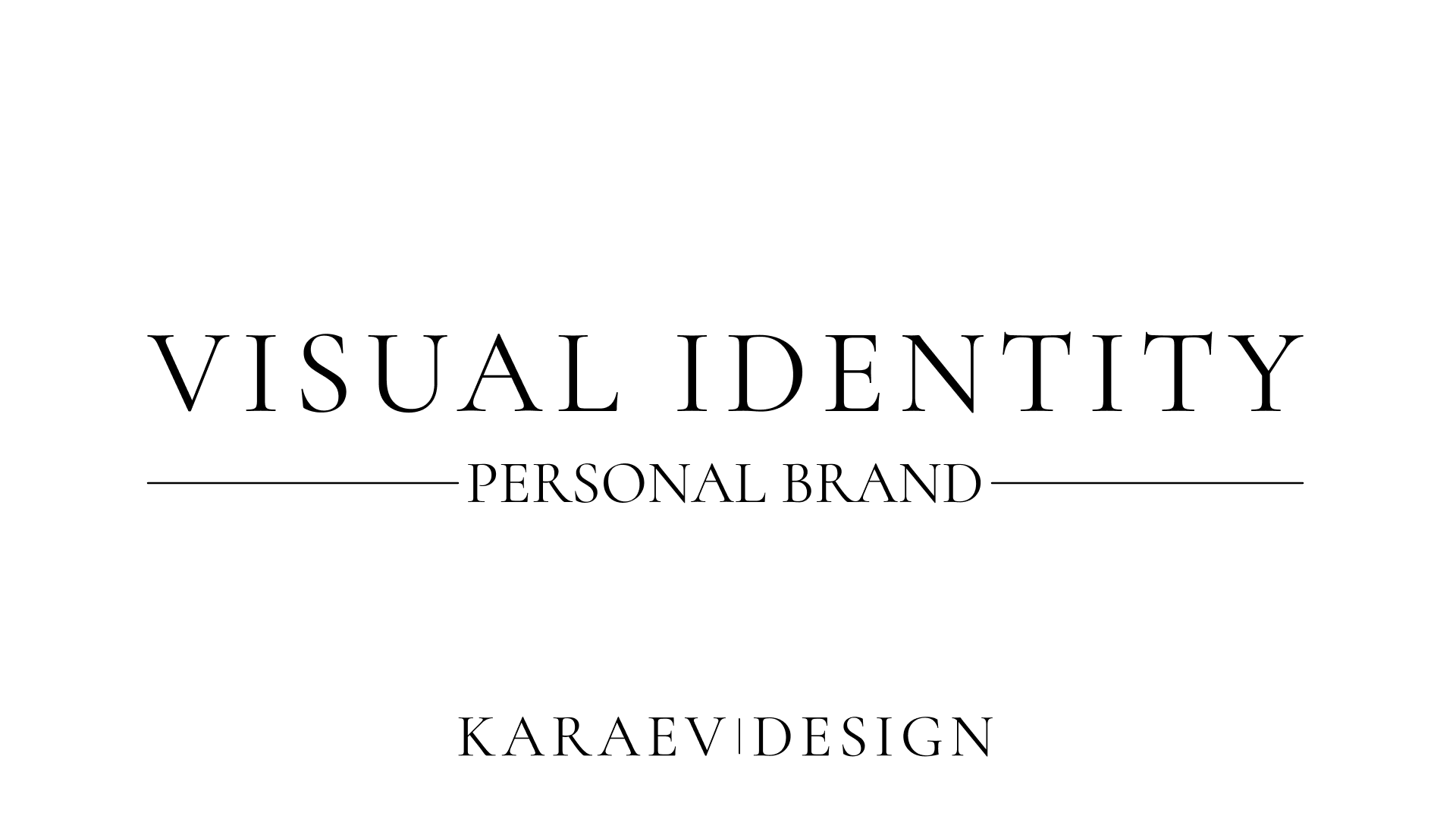 Visual identity | Personal Brand | Karaev Design — Изображение №1 — Брендинг на Dprofile