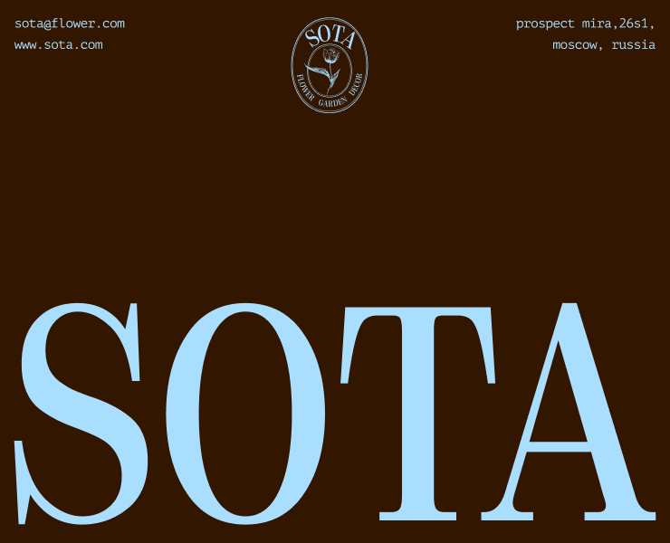 SOTA - айдентика для бренда цветов — Брендинг на Dprofile