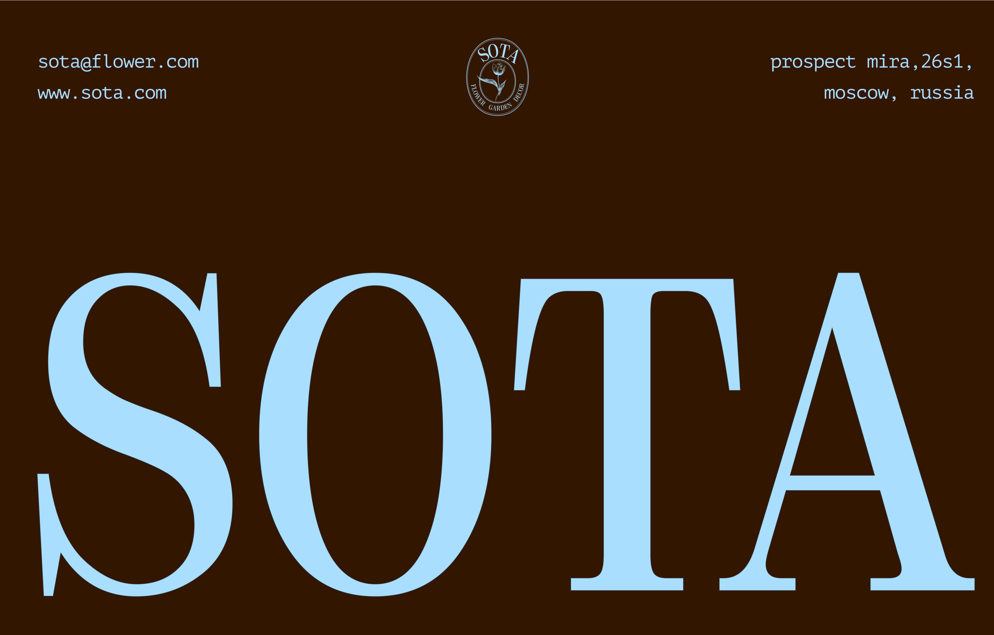 SOTA - айдентика для бренда цветов — Изображение №1 — Брендинг на Dprofile