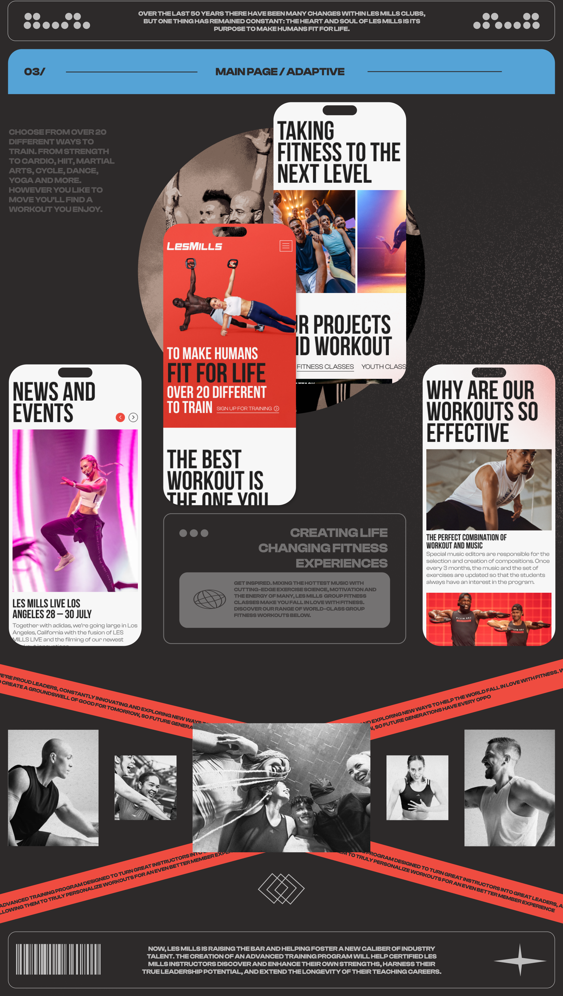 LES MILLS Fitness / Redisign of corporate site — Изображение №3 — Интерфейсы, Анимация на Dprofile