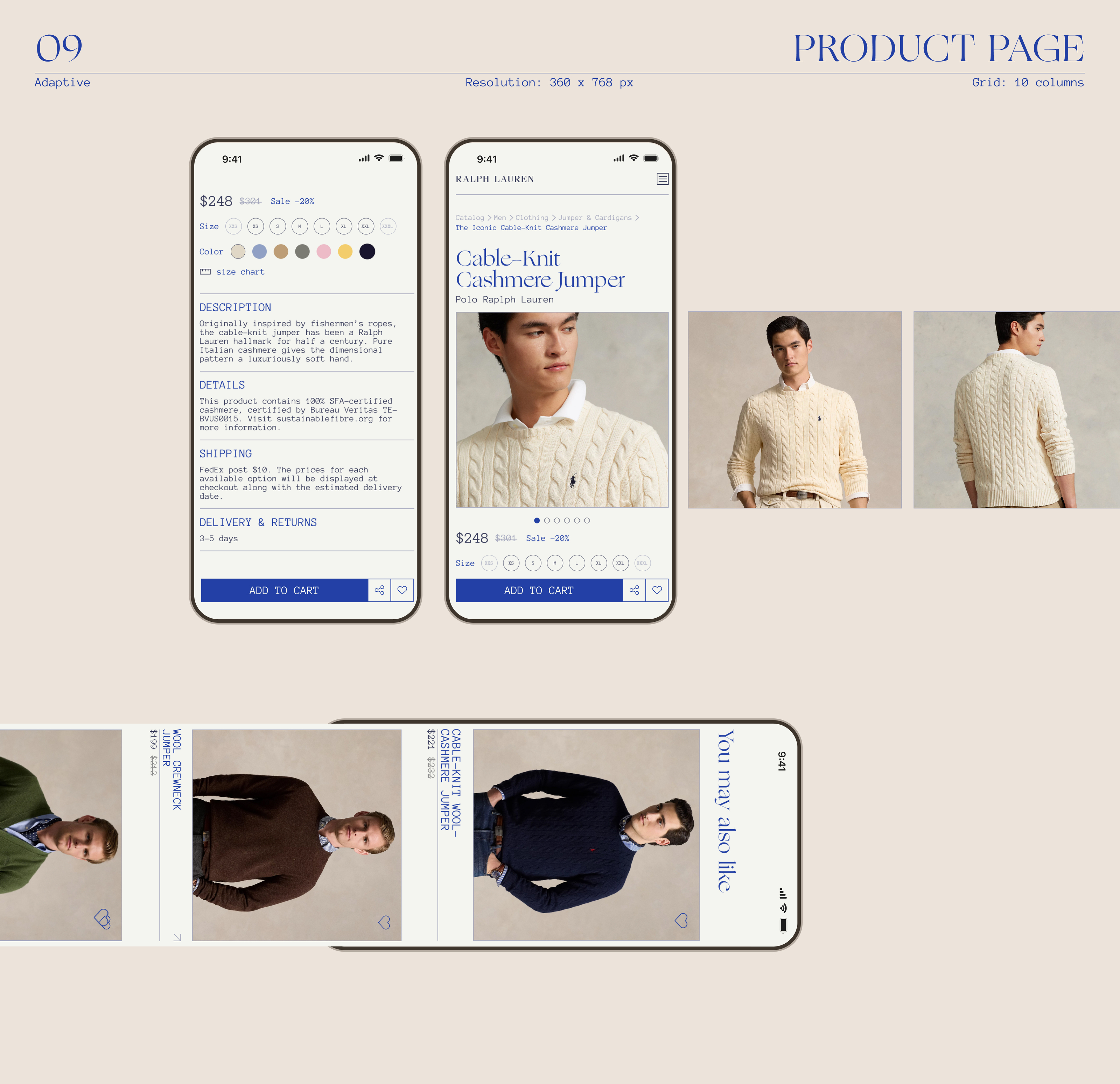 Ralph Lauren | E-commerce | UX UI — Изображение №12 — Интерфейсы, Анимация на Dprofile