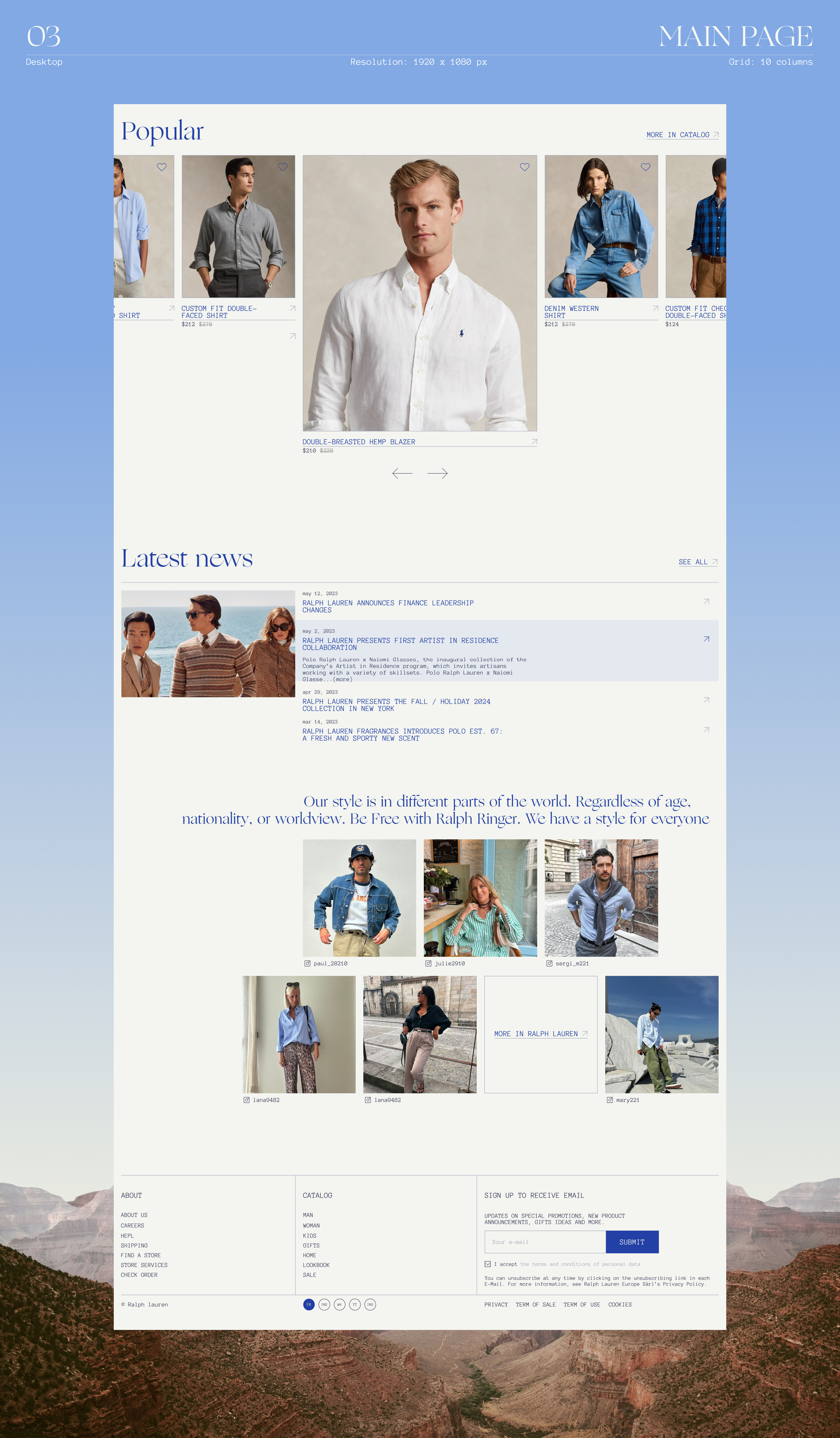 Ralph Lauren | E-commerce | UX UI — Изображение №6 — Интерфейсы, Анимация на Dprofile