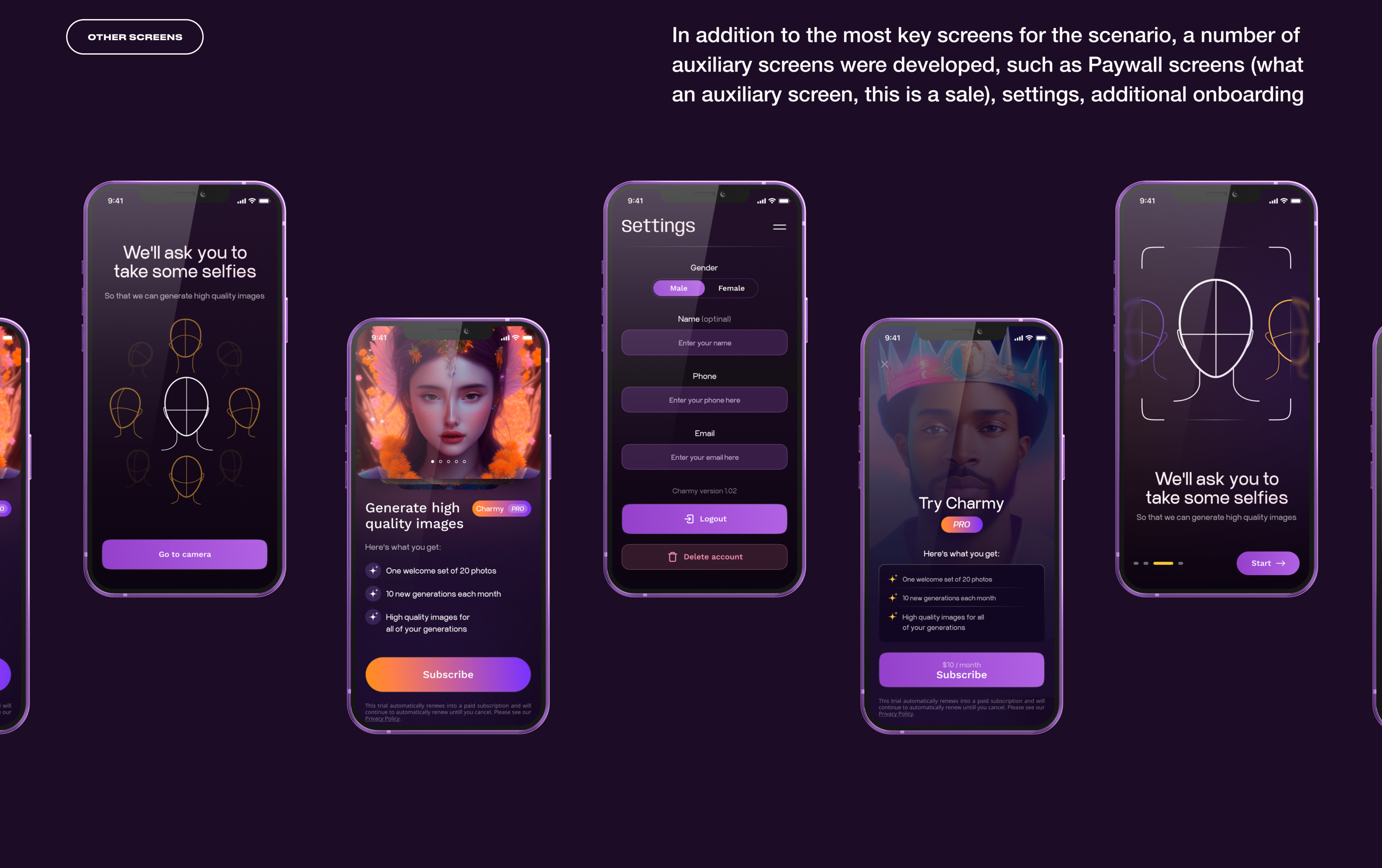 charmy® / ai avatar generation — Изображение №6 — Интерфейсы на Dprofile