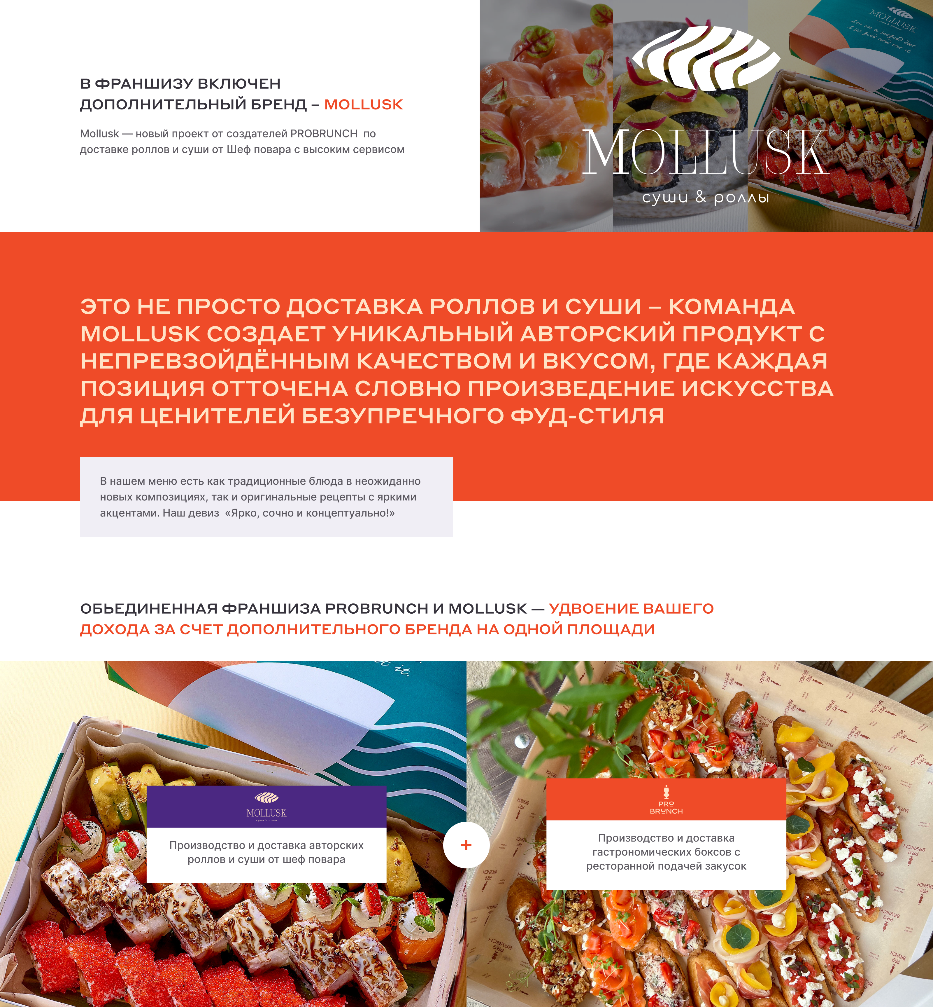 probrunch® / dark kitchen franchise landing page — Изображение №6 — Брендинг, Графика на Dprofile