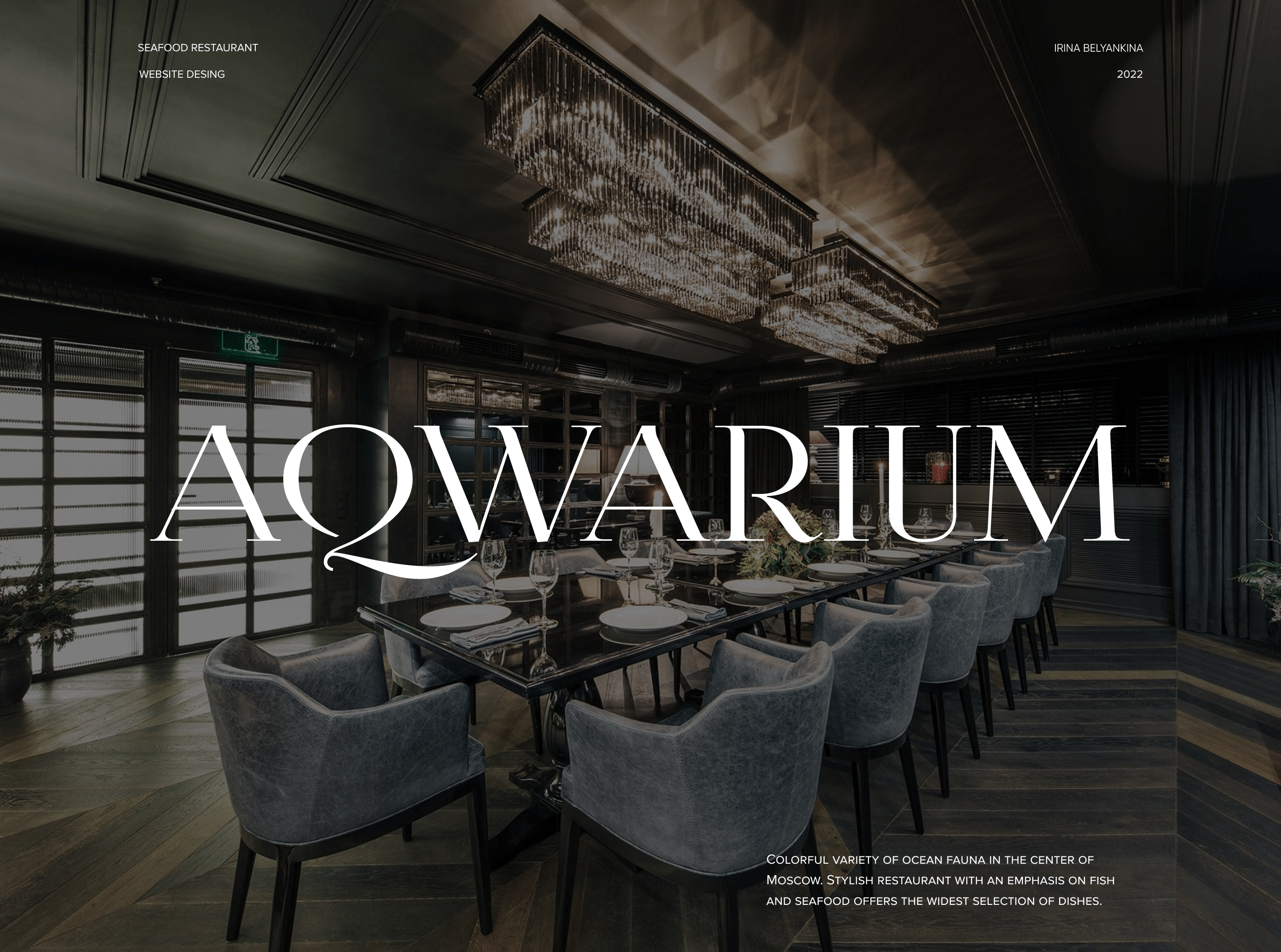 Seafood restaurant «Aqwarium» — Изображение №1 — Интерфейсы на Dprofile
