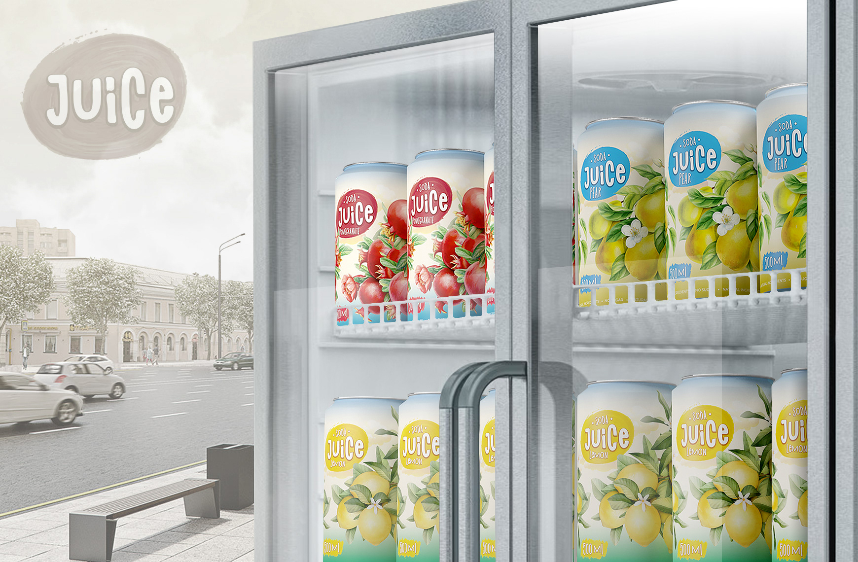 Design concept of carbonated drink with natural juice — Изображение №3 — Брендинг на Dprofile