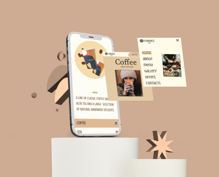 Florence cafe — Интерфейсы, Брендинг на Dprofile