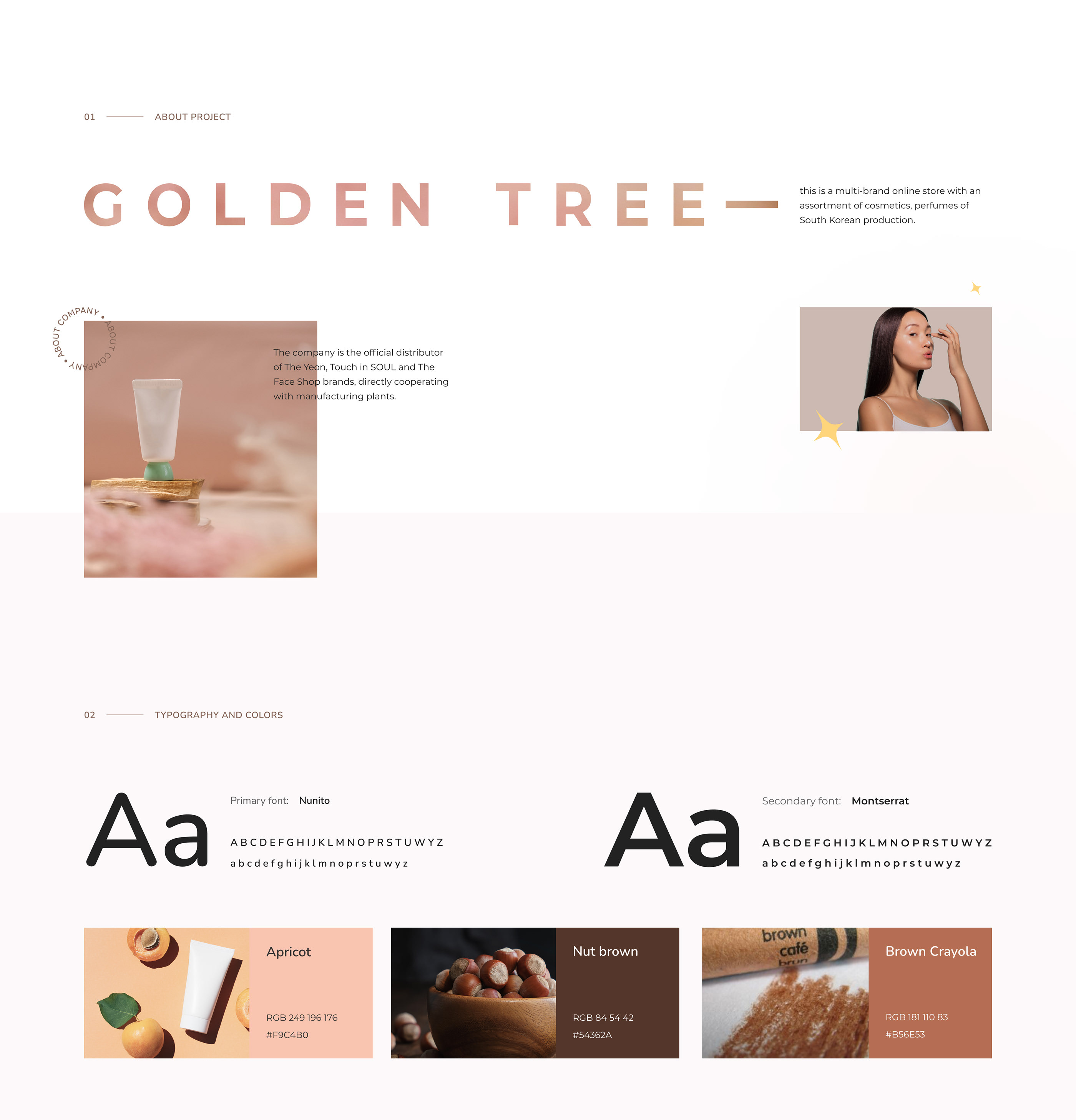 Golden Tree | E-COMMERSE Organic Korean cosmetics — Изображение №2 — Интерфейсы на Dprofile
