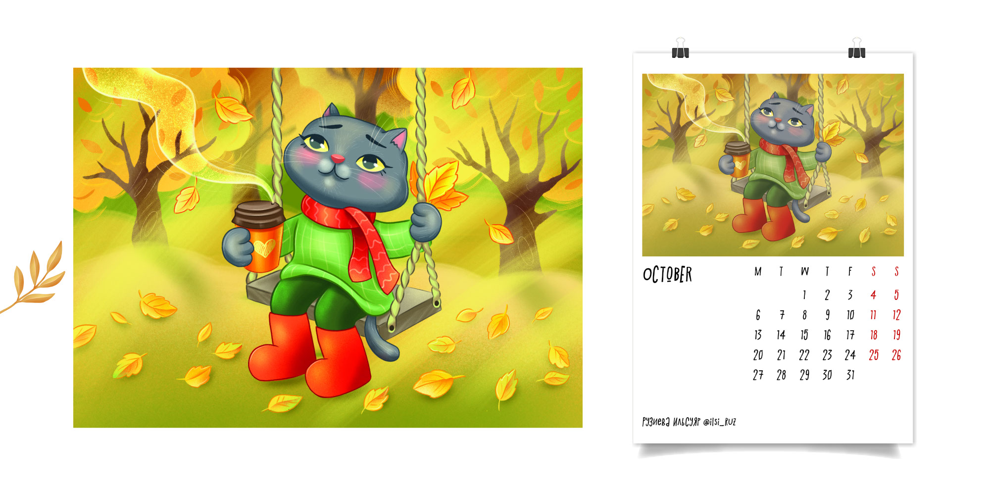 CAT CALENDAR 2025 | ILLUSTRATIONS — Изображение №20 — Иллюстрация, Анимация на Dprofile