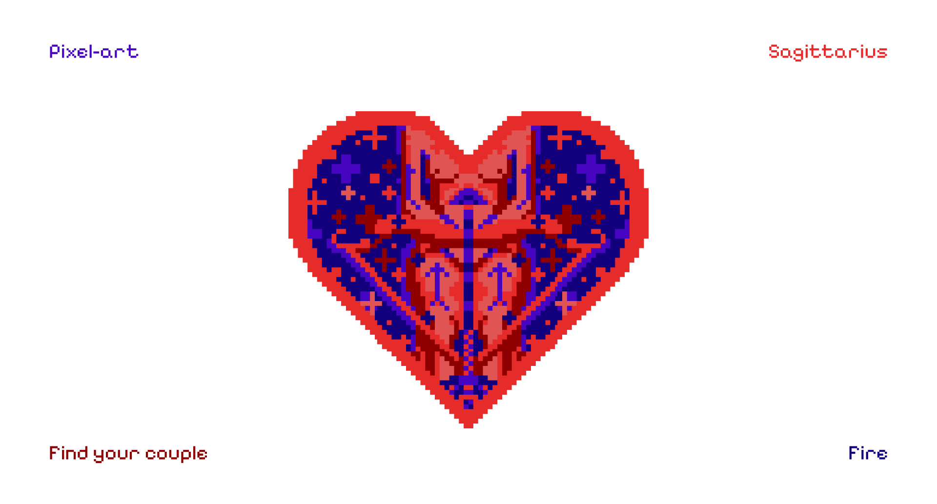 Pixel-heart zodiac collection — Изображение №10 — Иллюстрация, Графика на Dprofile