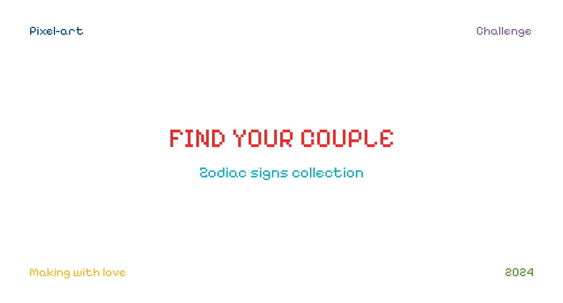 Pixel-heart zodiac collection — Изображение №1 — Иллюстрация, Графика на Dprofile