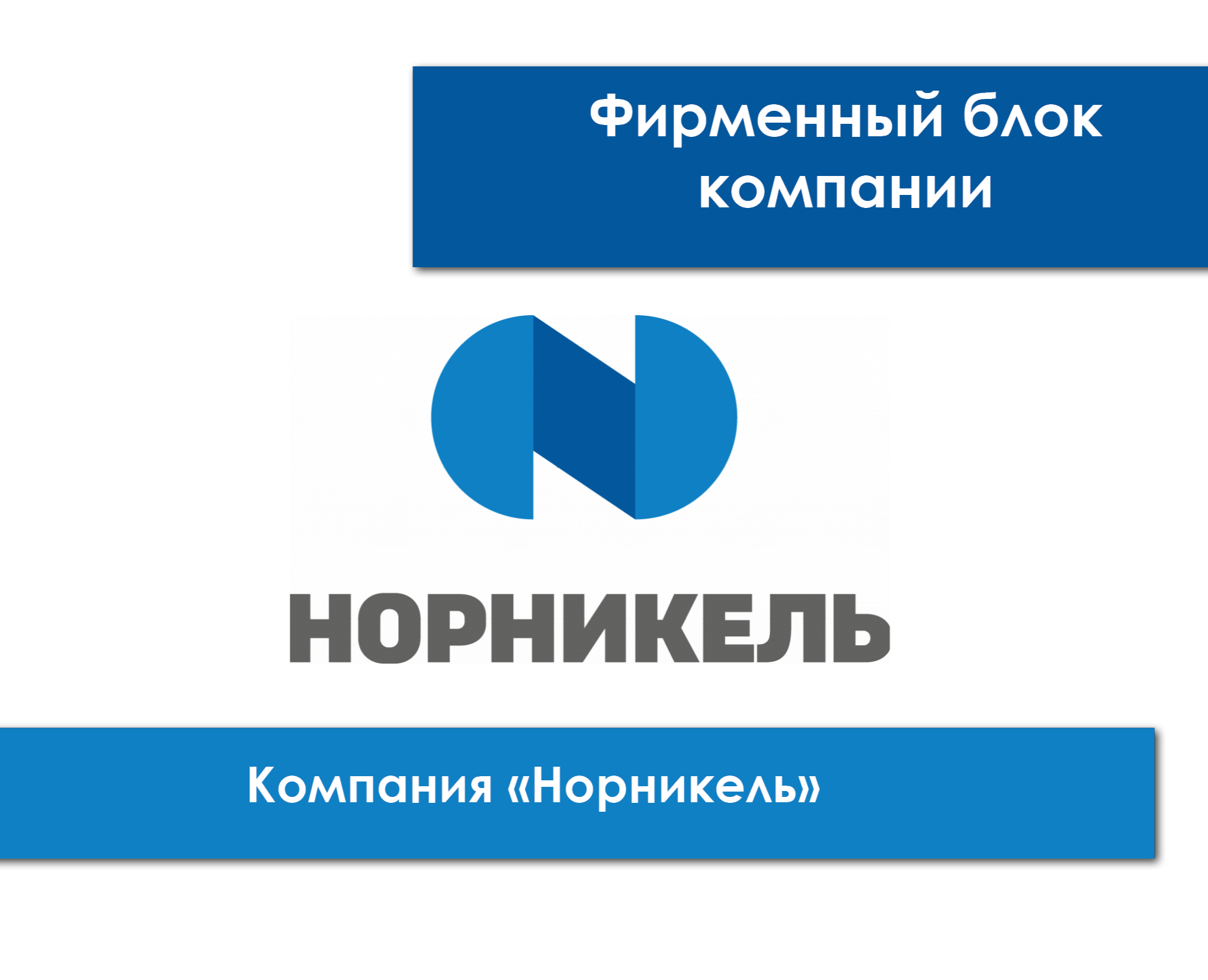 Создание руководства по фирменному блоку "Норникель" — Брендинг на Dprofile