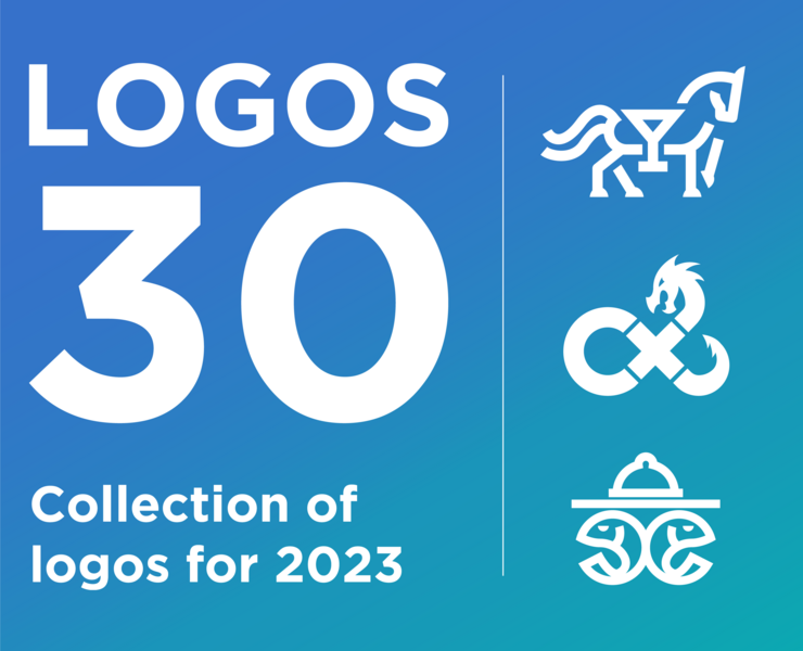 30 ЛОГОТИПОВ / КОЛЛЕЦИЯ ЗА 2023 — Брендинг, Графика на Dprofile
