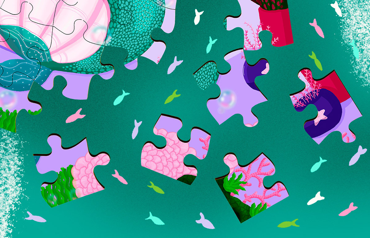 Пазлы для детей / Русалочка — Изображение №1 — Брендинг, Иллюстрация на Dprofile