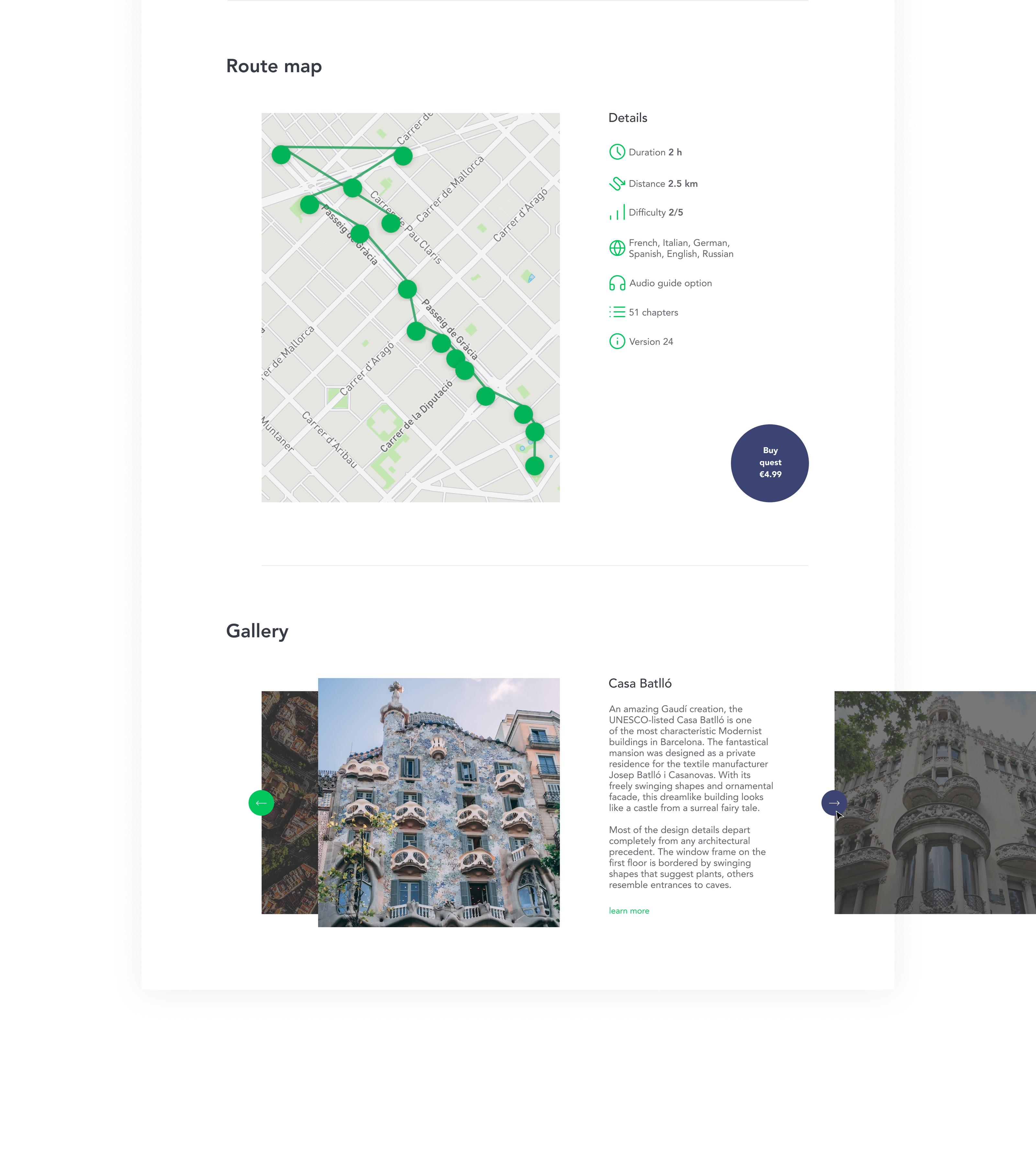 Barcelona tour through Lokimo app — Изображение №4 — Интерфейсы, Маркетинг на Dprofile