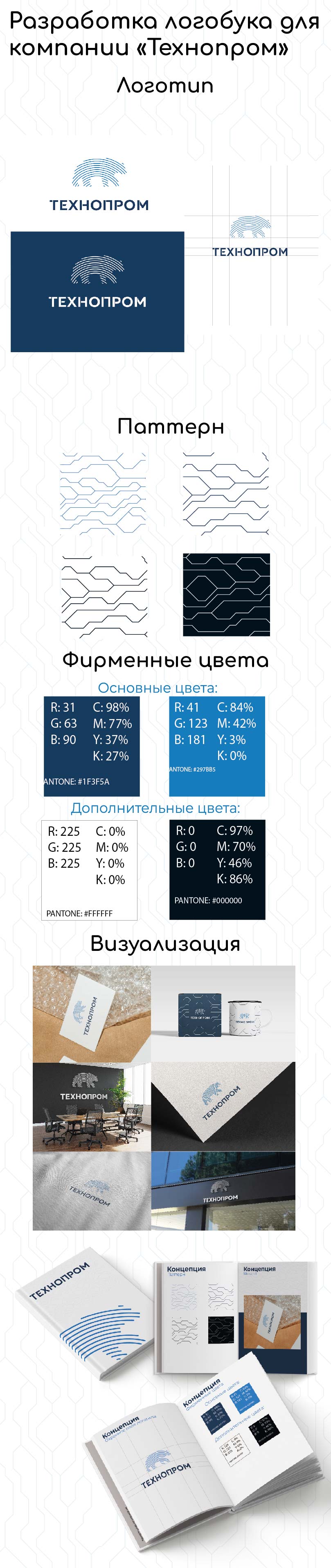 Разработка логобука для компании "Технопром" — Изображение №1 — Брендинг, Графика на Dprofile