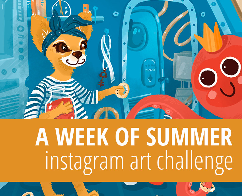 Арт-челлендж A WEEK OF SUMMER — Иллюстрация, Графика на Dprofile