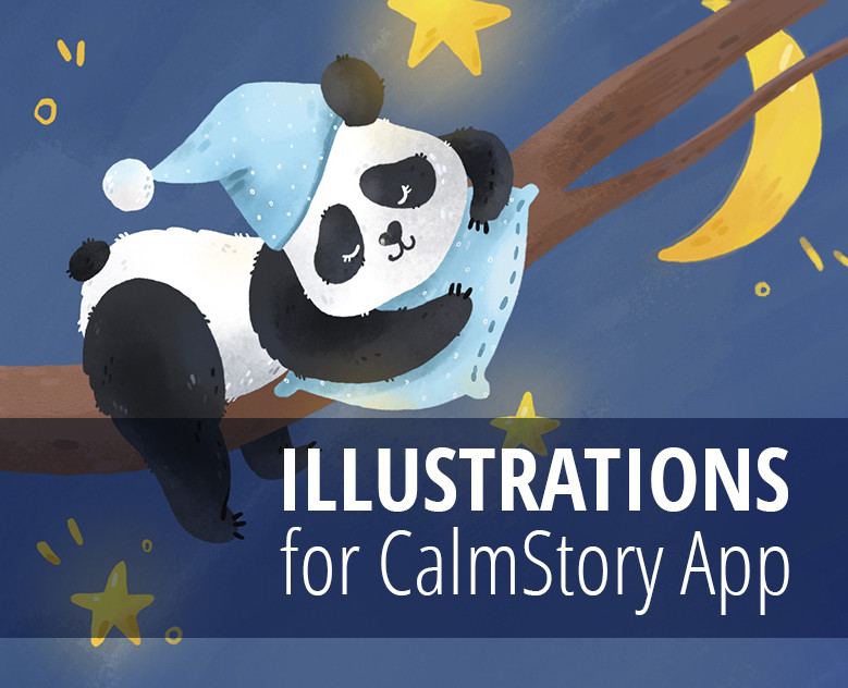 Иллюстрации для приложения CalmStory — Интерфейсы, Иллюстрация на Dprofile