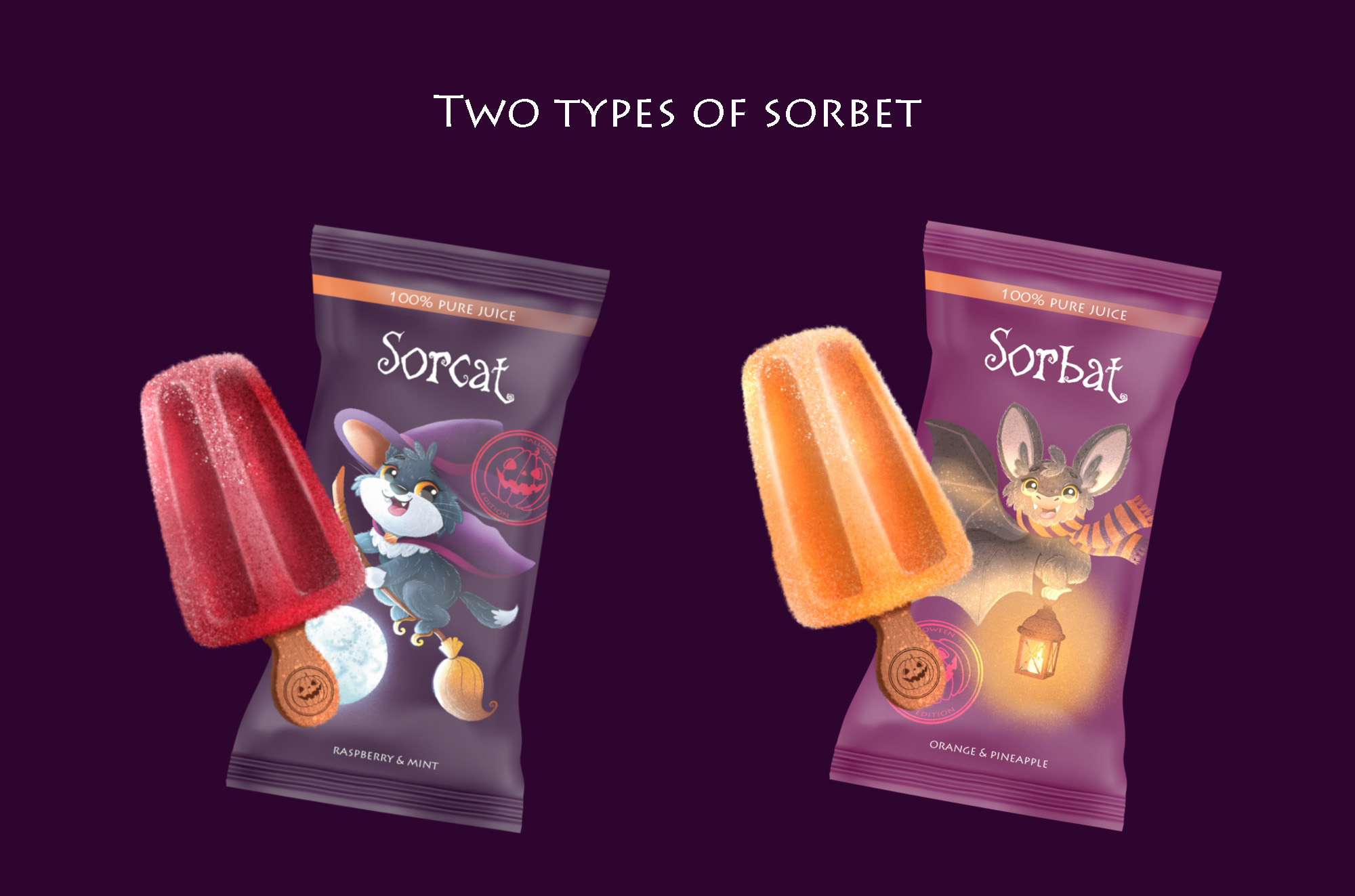 Halloween ice-cream. Упаковка мороженого. Концепт — Изображение №6 — Брендинг, Иллюстрация на Dprofile