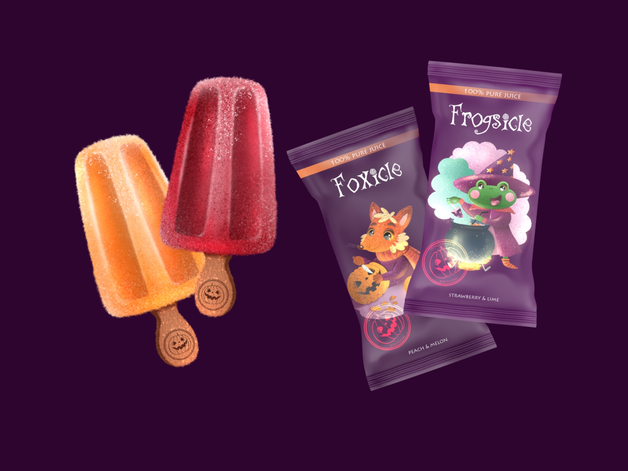 Halloween ice-cream. Упаковка мороженого. Концепт — Изображение №10 — Брендинг, Иллюстрация на Dprofile