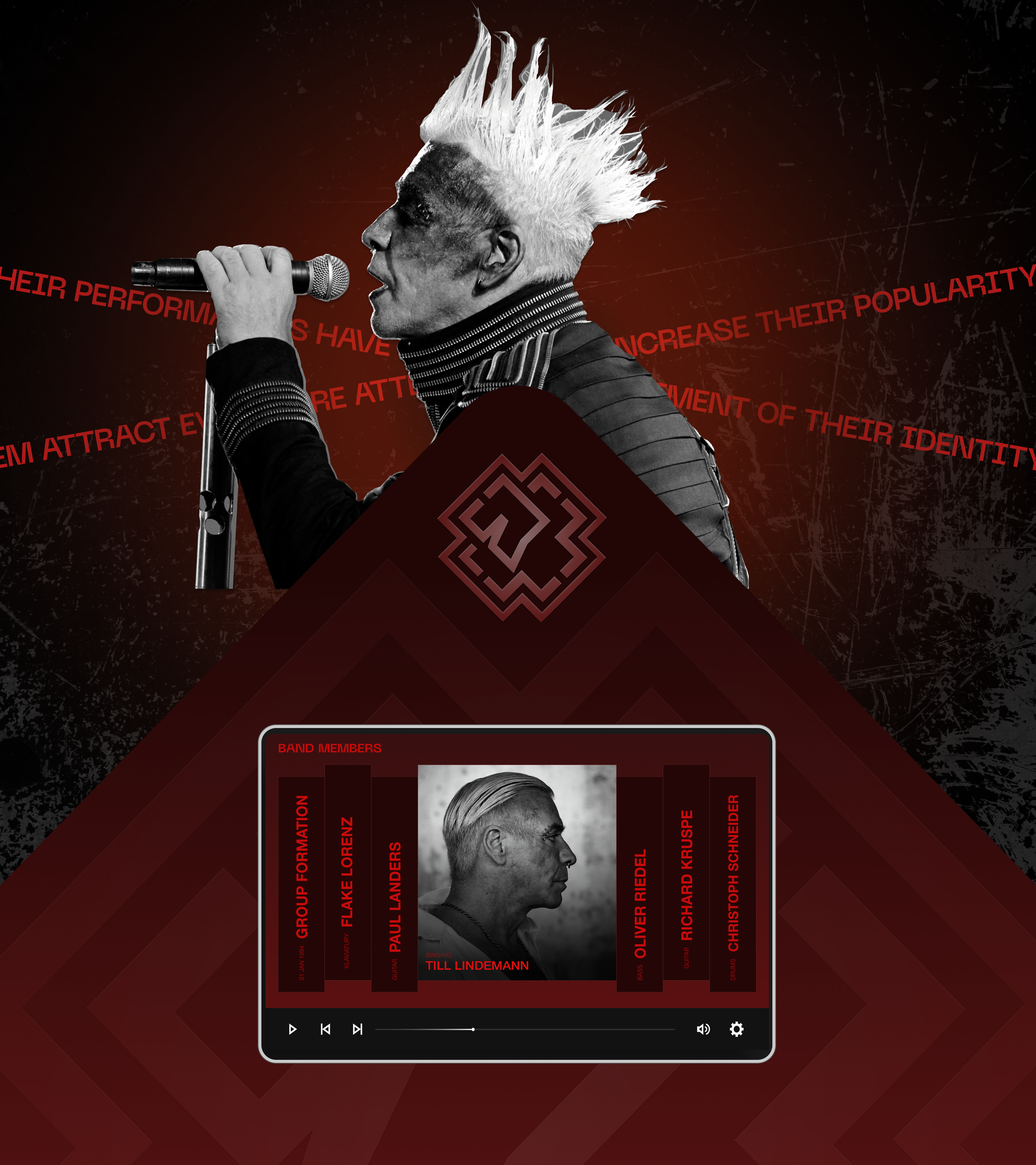 RAMMSTEIN corporate website — Изображение №3 — Интерфейсы, Брендинг на Dprofile