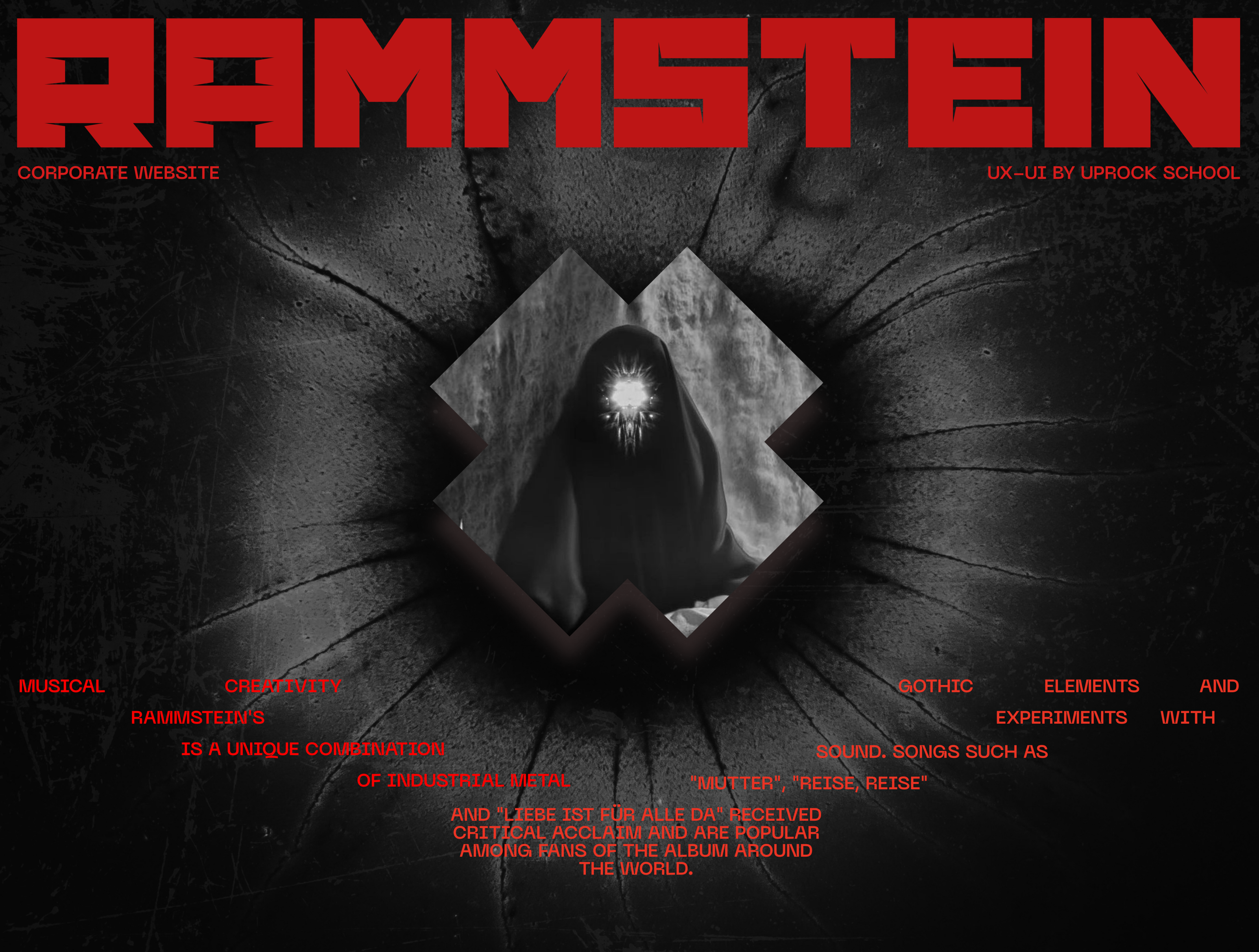 RAMMSTEIN corporate website — Изображение №1 — Интерфейсы, Брендинг на Dprofile