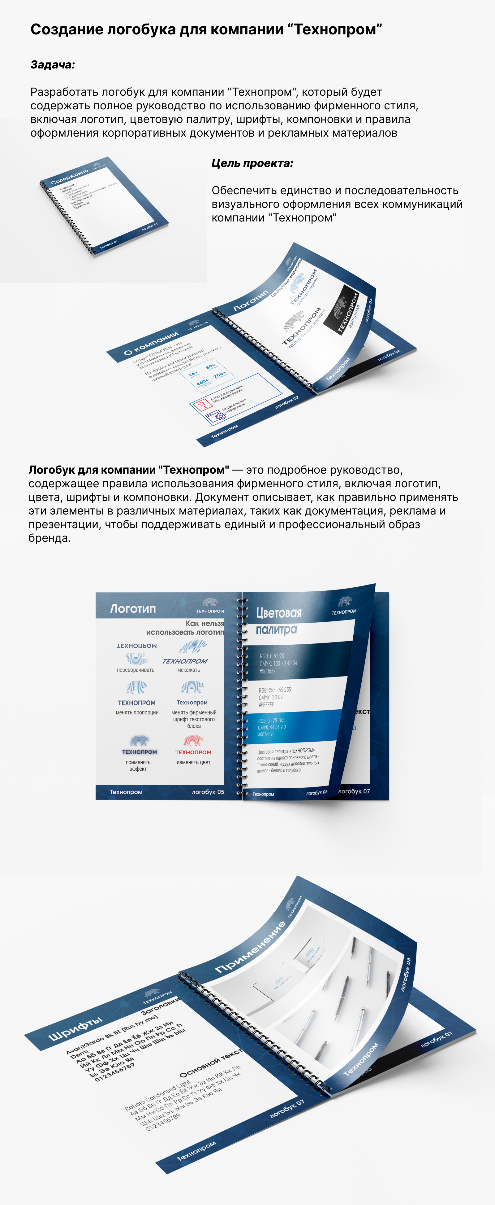 Верстка логобука "Технопром" — Изображение №1 — Брендинг, Графика на Dprofile