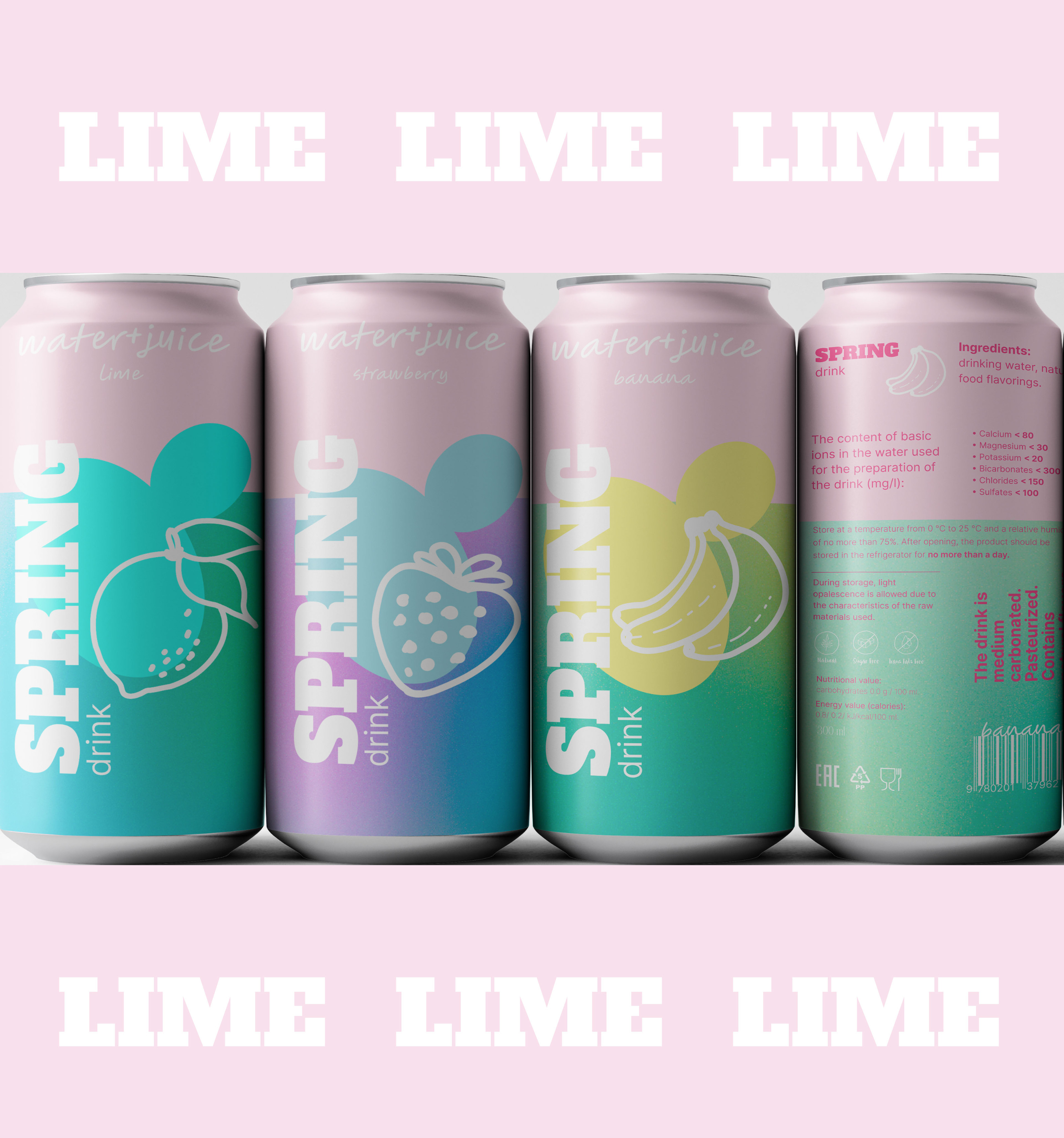 Spring Drink | Дизайн газировки — Изображение №4 — Брендинг на Dprofile
