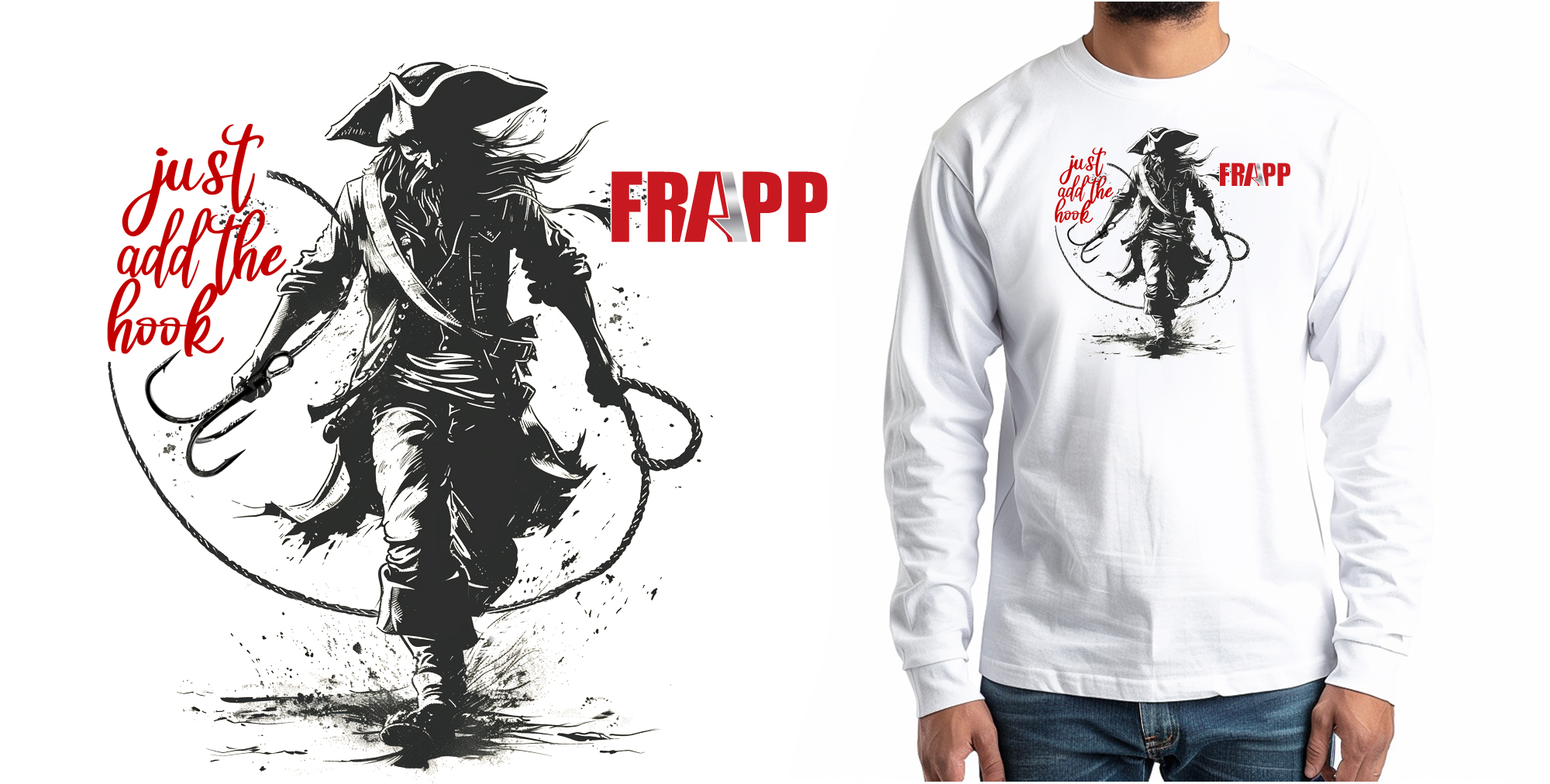 Мерч FRAPP - Just add the hook — Изображение №1 — Брендинг, Иллюстрация на Dprofile