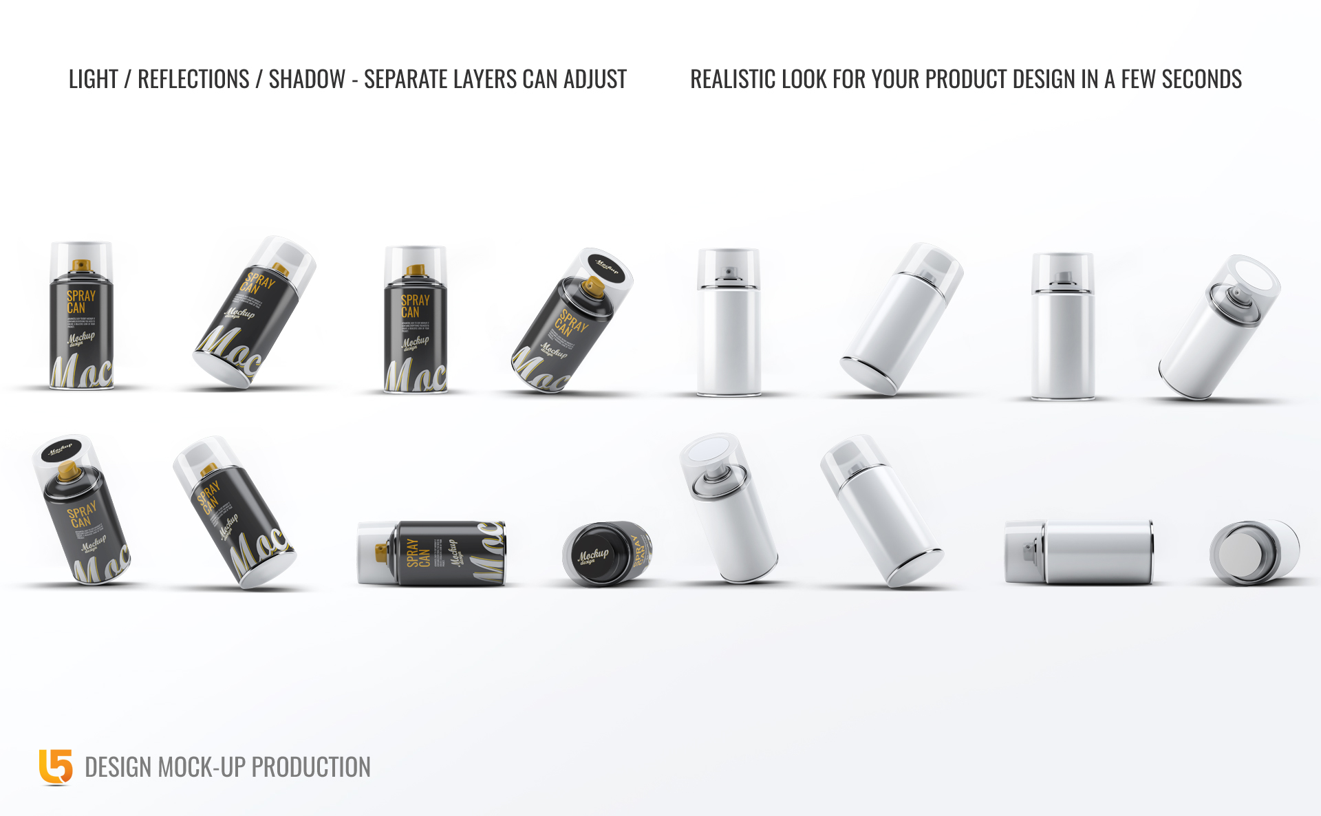 Spray Can Mockup — Изображение №2 — Иллюстрация, 3D на Dprofile
